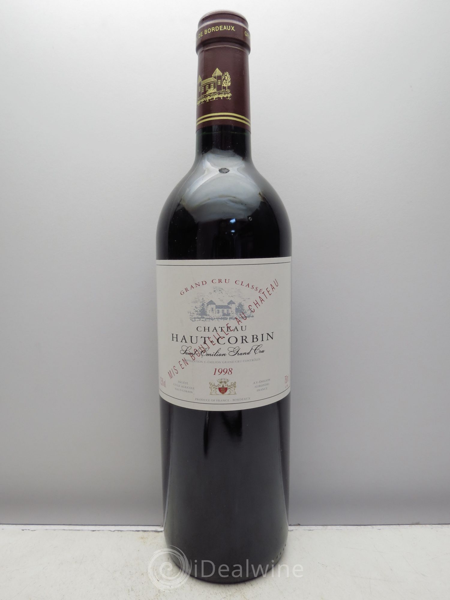 Château Haut Corbin Grand Cru 1998 - Lot de 1 bouteille - 0