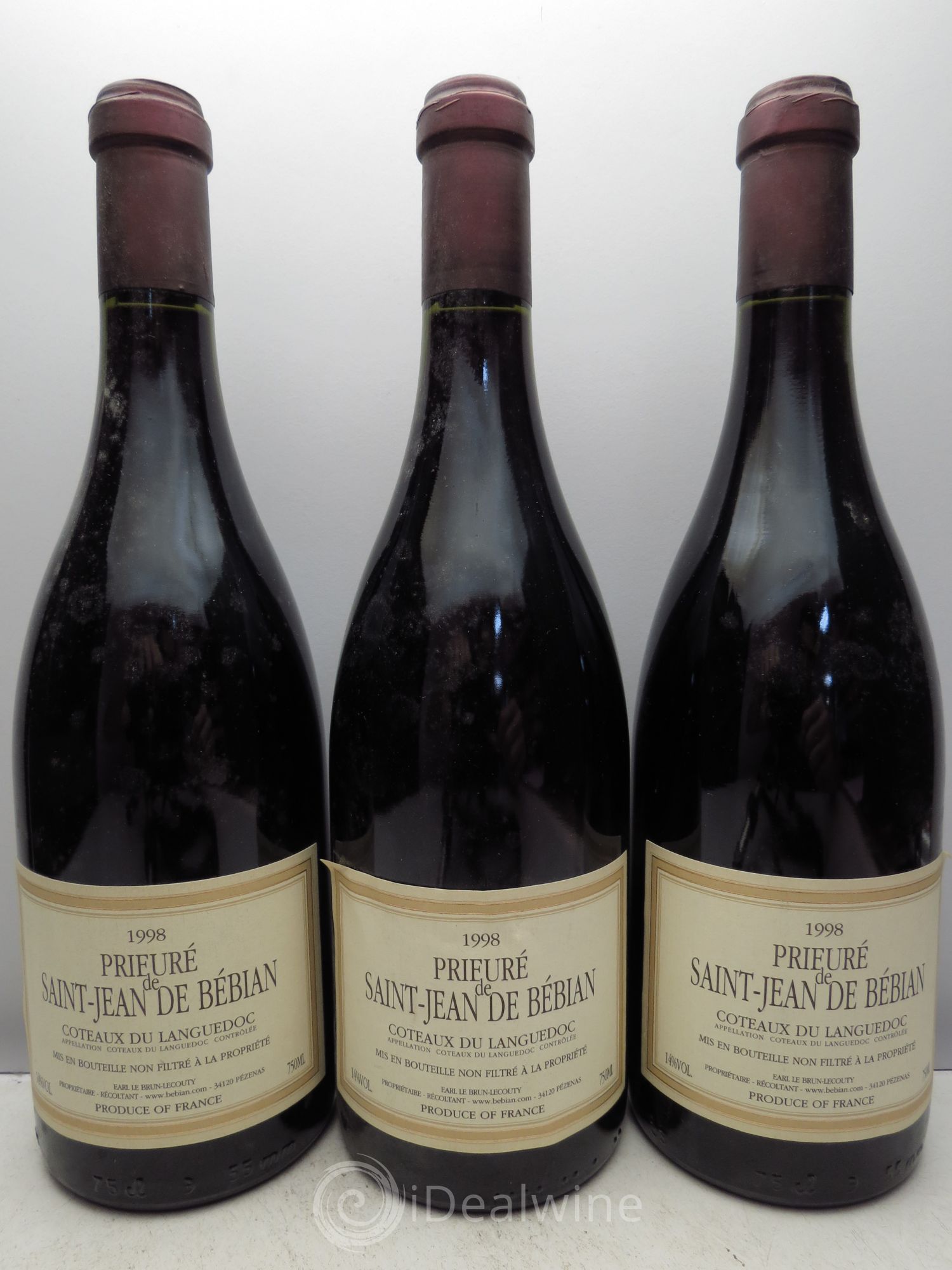 Languedoc Prieuré St-Jean de Bébian 1998 - Lot de 3 bouteilles - 0