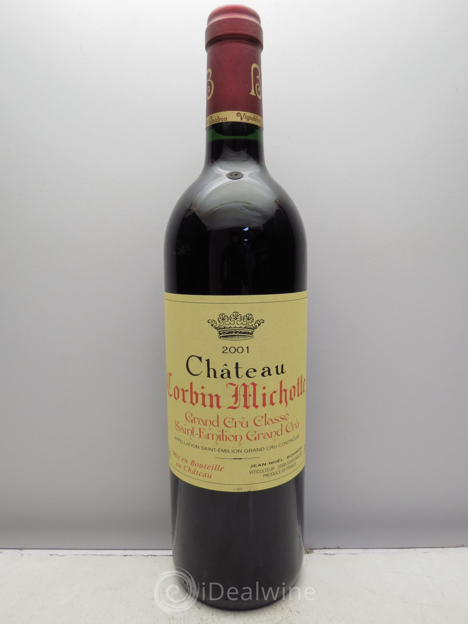 Château Corbin Michotte Grand Cru Classé 2001 - Lot de 1 bouteille - 0