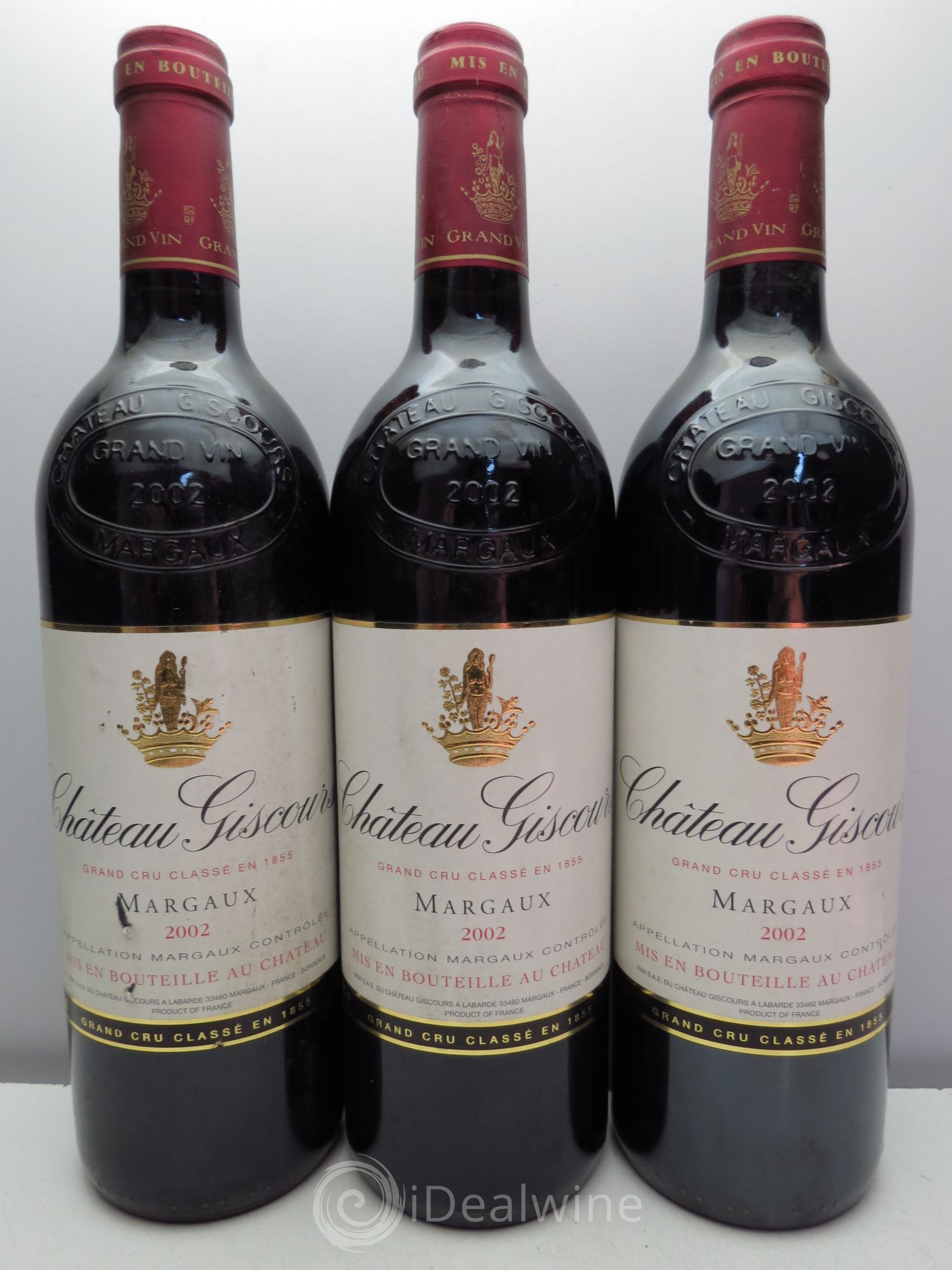 Château Giscours 3ème Grand Cru Classé 2002 - Lot de 3 bouteilles - 0