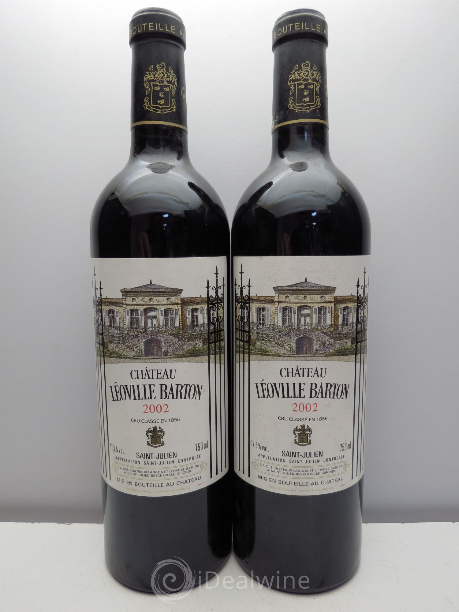 Château Léoville Barton 2ème Grand Cru Classé 2002 - Lot de 2 bouteilles - 0