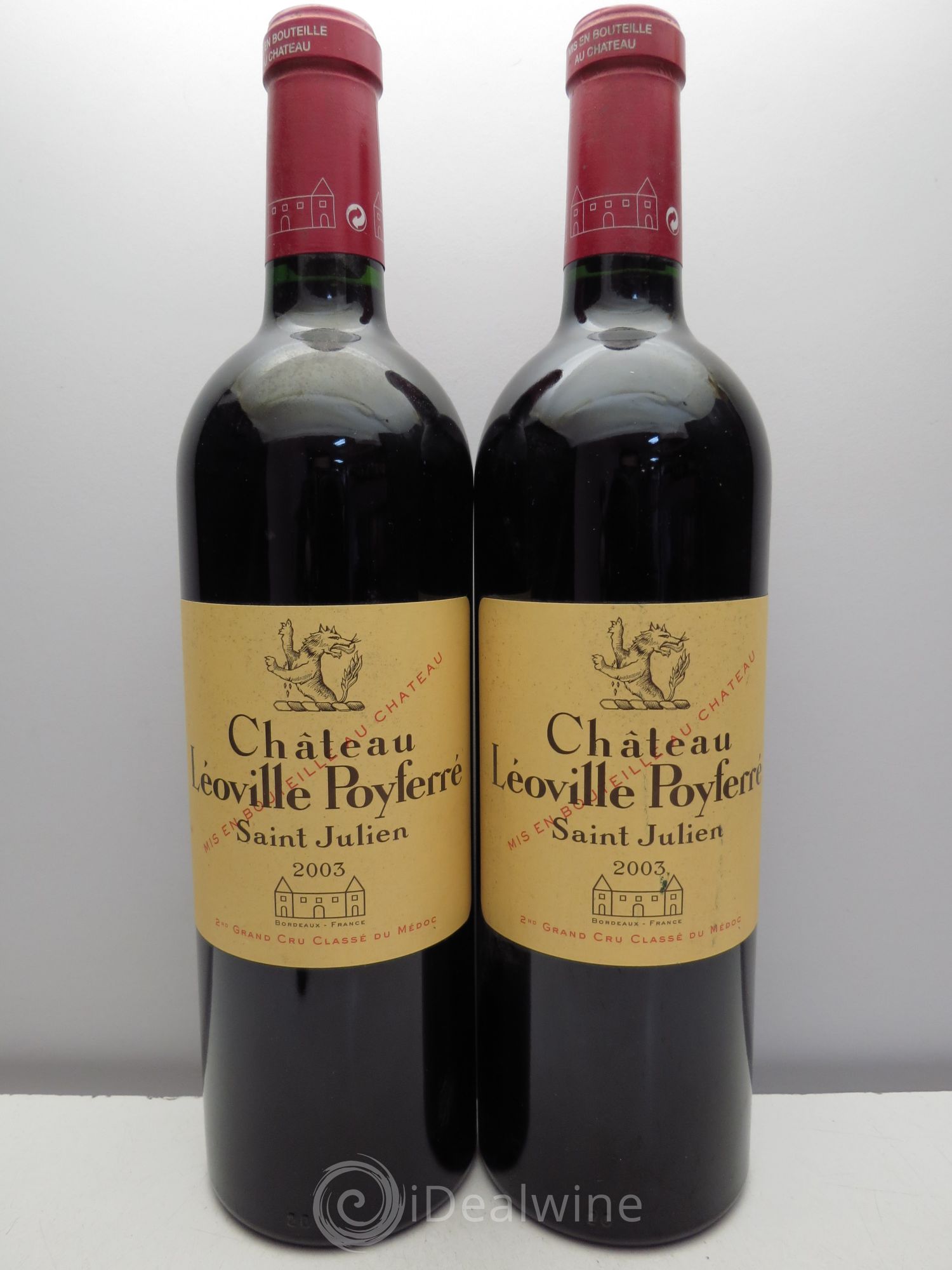 Château Léoville Poyferré 2ème Grand Cru Classé 2003 - Lot de 2 bouteilles - 0