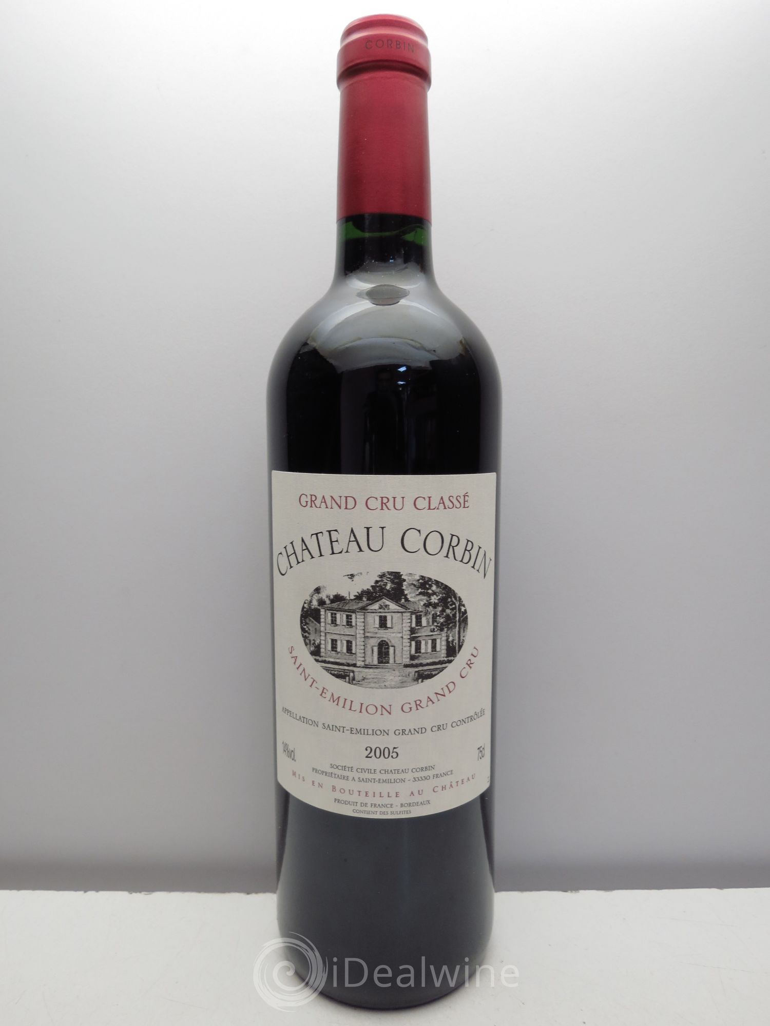 Château Corbin Grand Cru Classé 2005 - Lot de 1 bouteille - 0