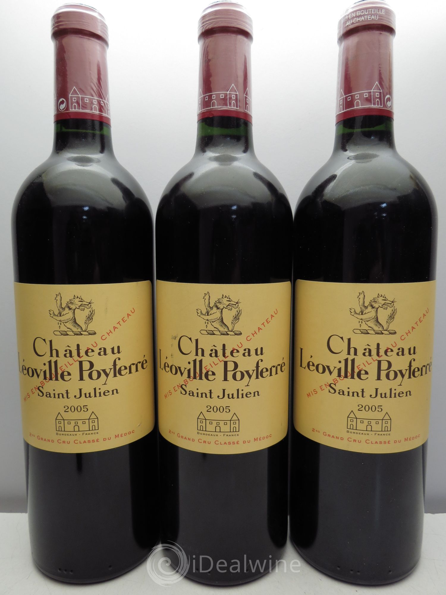 Château Léoville Poyferré 2ème Grand Cru Classé 2005 - Lot de 3 bouteilles - 0