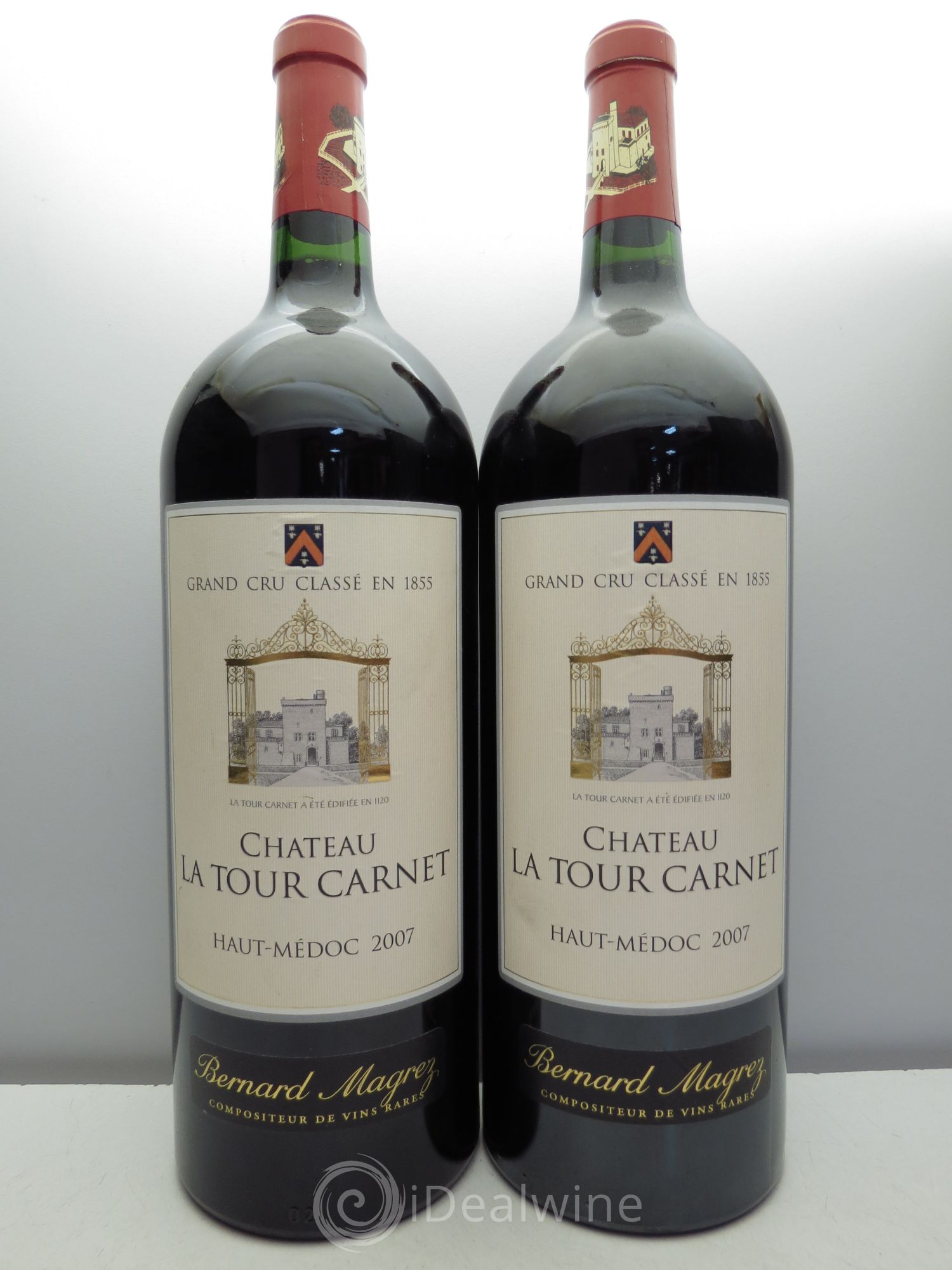 Château la Tour Carnet 4ème Grand Cru Classé 2007 - Lot de 2 magnums - 0