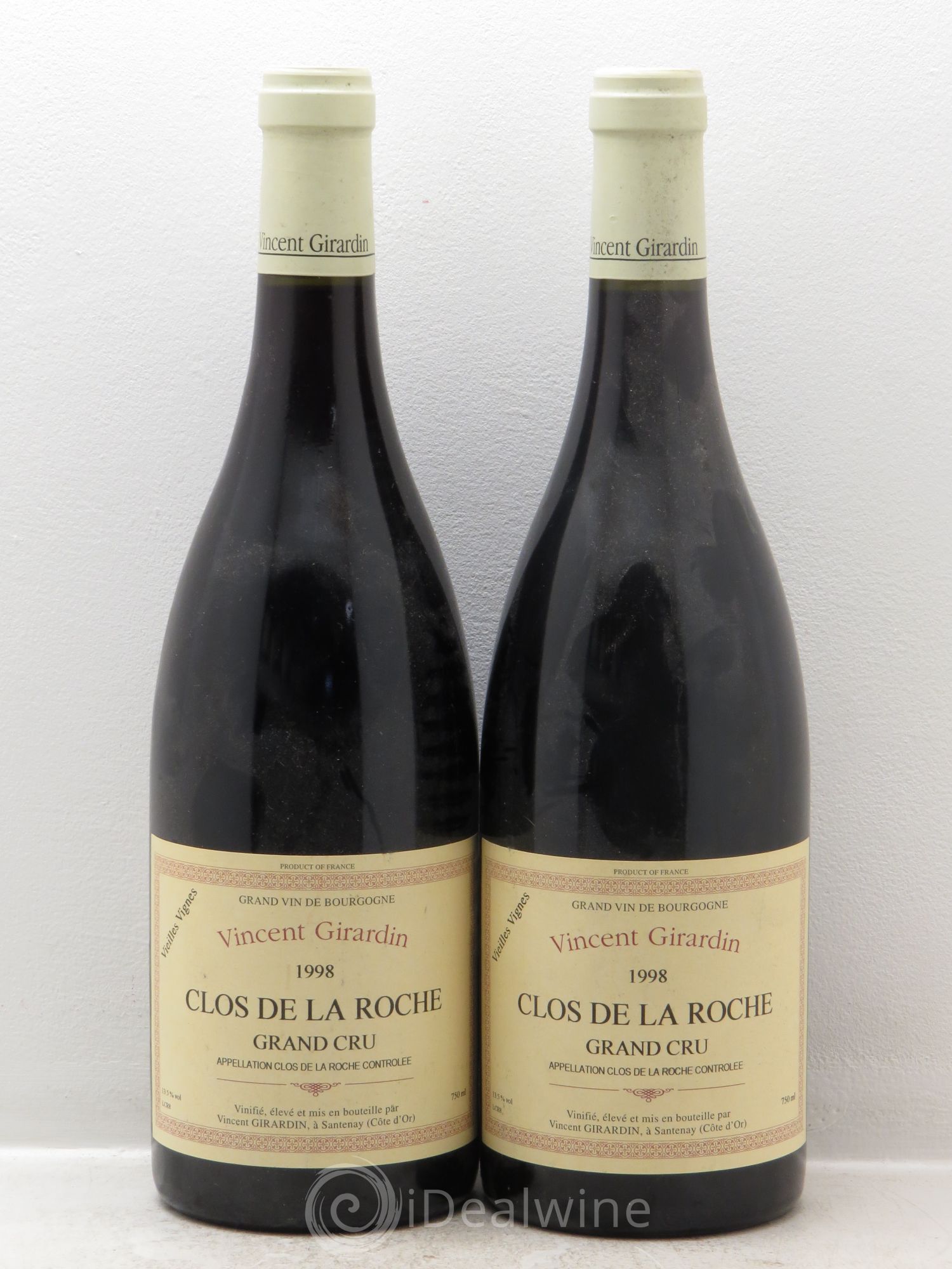 Clos de la Roche Grand Cru Vieilles Vignes - Vincent Girardin 1998 - Posten von 2 Flaschen - 0