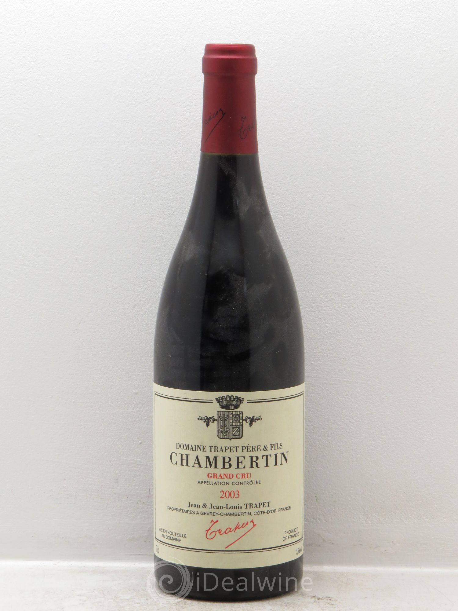 Chambertin Grand Cru Domaine Trapet 2003 - Lot de 1 bouteille - 0
