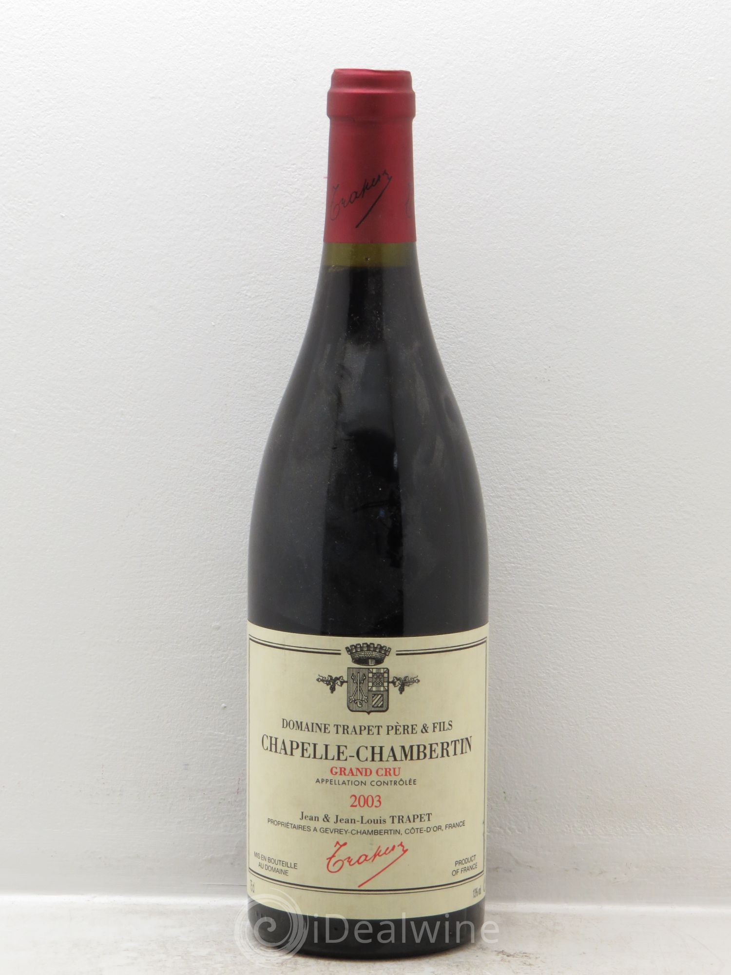 Chapelle-Chambertin Grand Cru Domaine Trapet 2003 - Lot de 1 bouteille - 0