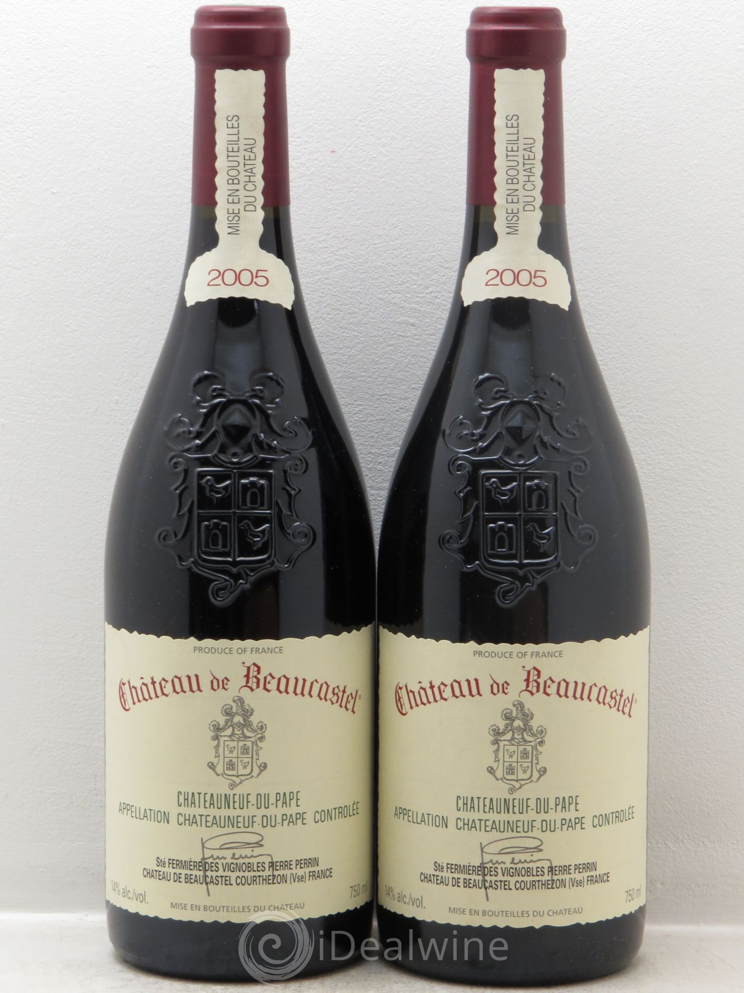 Châteauneuf-du-Pape Château de Beaucastel Famille Perrin 2005 - Lot de 2 bouteilles - 0