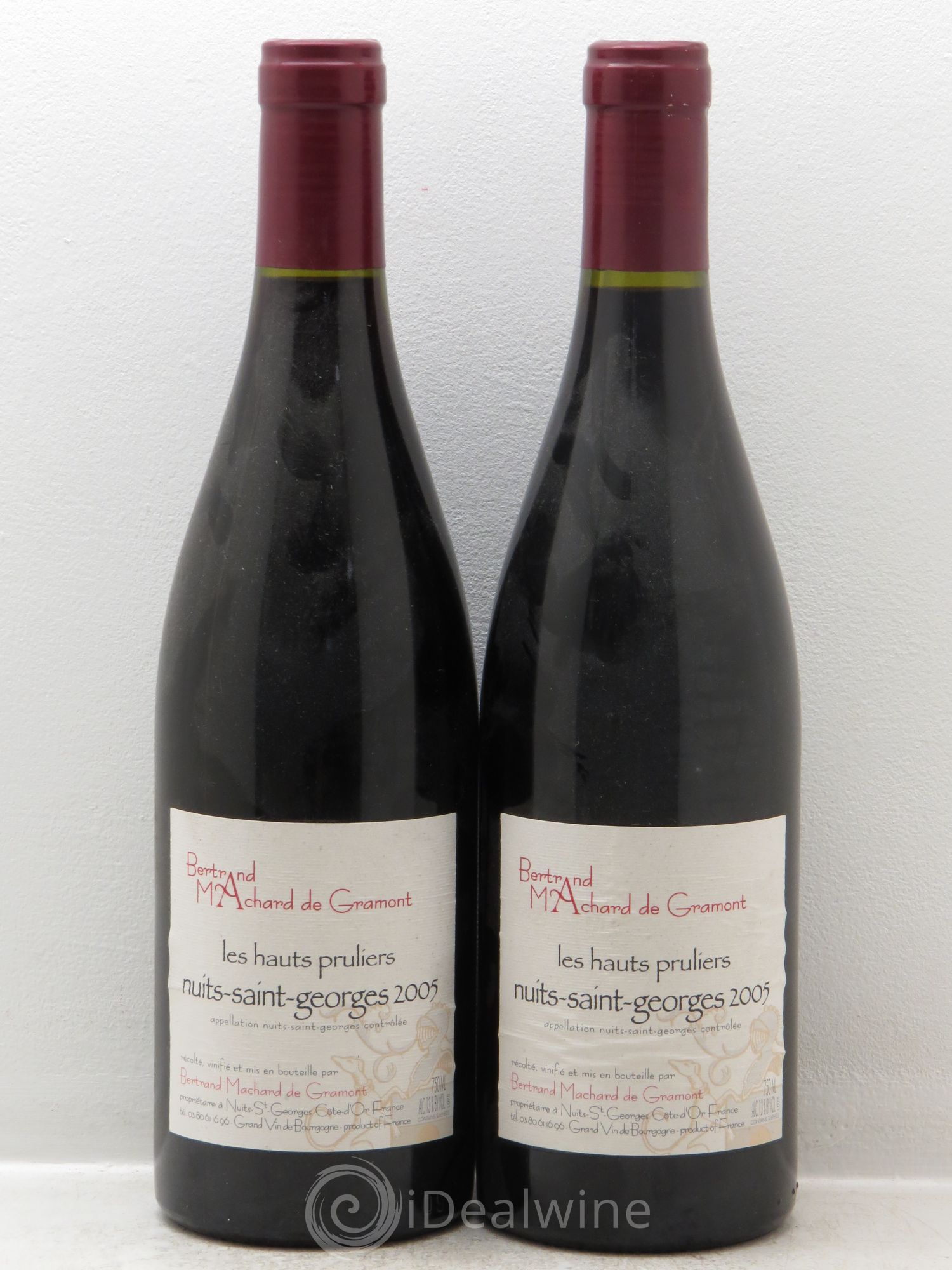Nuits-Saint-Georges Les Hauts Pruliers - Domaine Machart de Gramont 2005 - Posten von 2 Flaschen - 0
