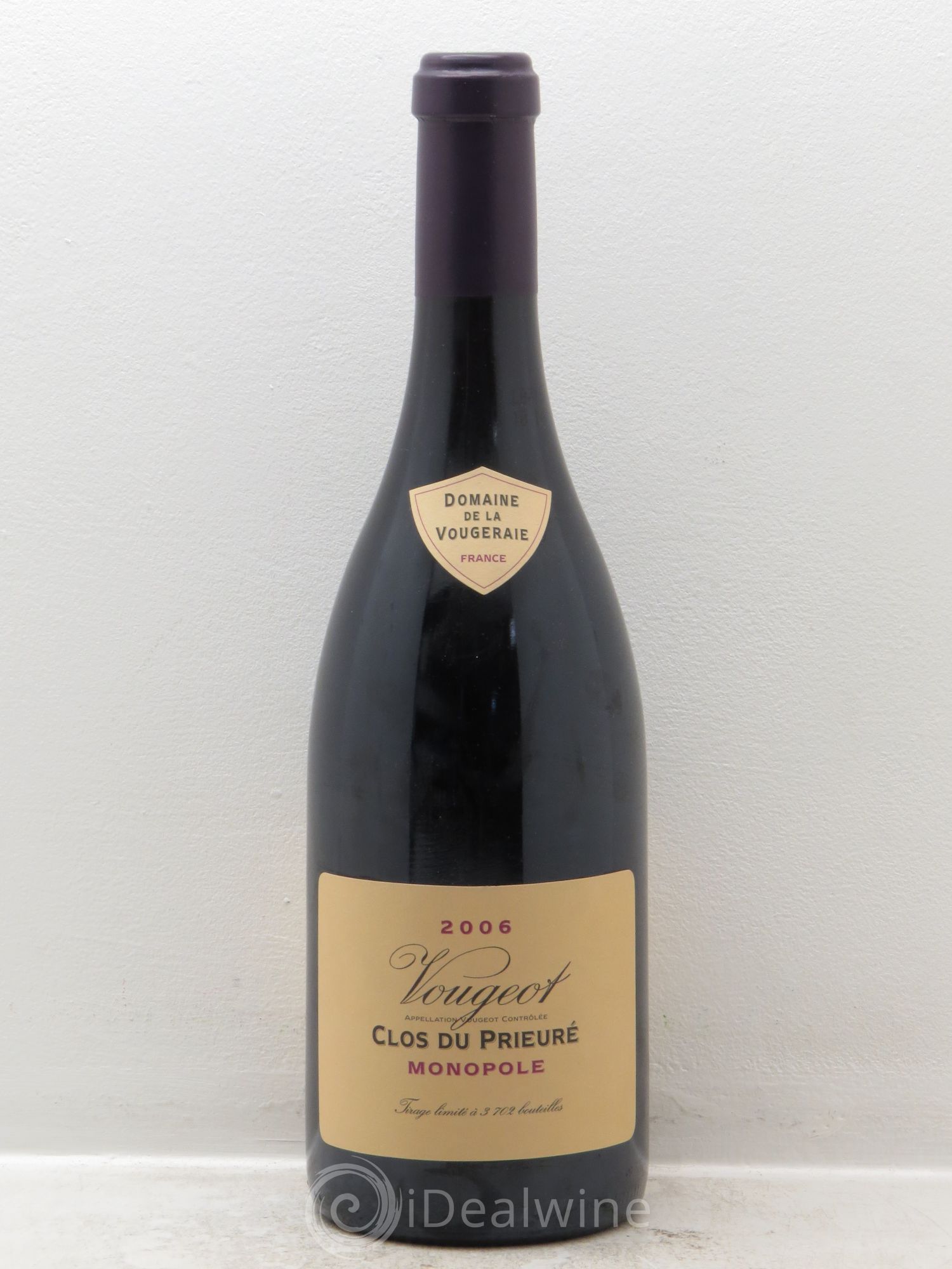 Vougeot Clos du Prieuré - Domaine de la Vougeraie 2006 - Posten von 1 Flasche - 0