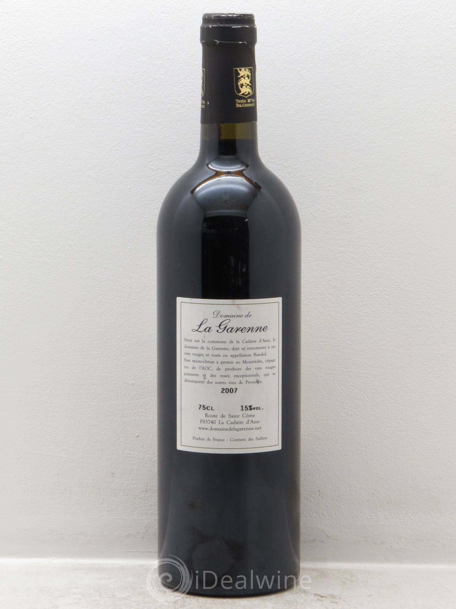 Bandol Domaine de la Garenne 2007 - Posten von 1 Flasche - 1