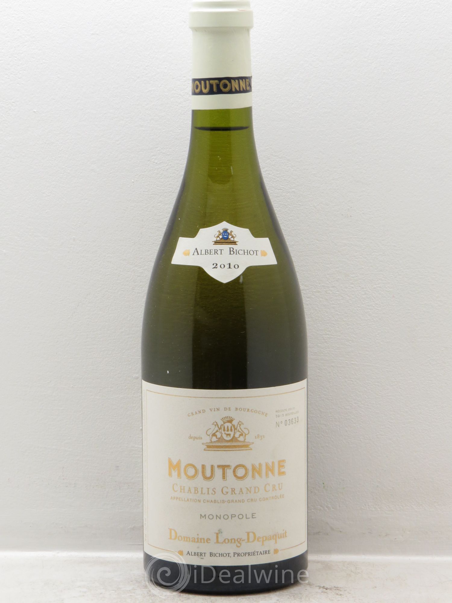 Chablis Grand Cru Moutonne Long Depaquit - Albert Bichot (Domaine) 2010 - Posten von 1 Flasche - 0