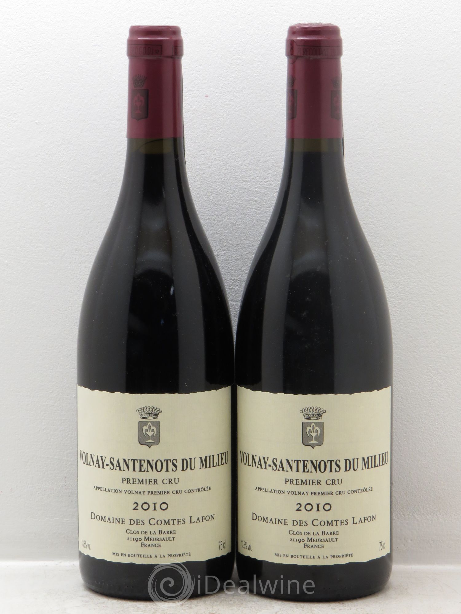 Volnay 1er Cru Santenots du Milieu Comtes Lafon (Domaine des) 2010 - Lot de 2 bouteilles - 0