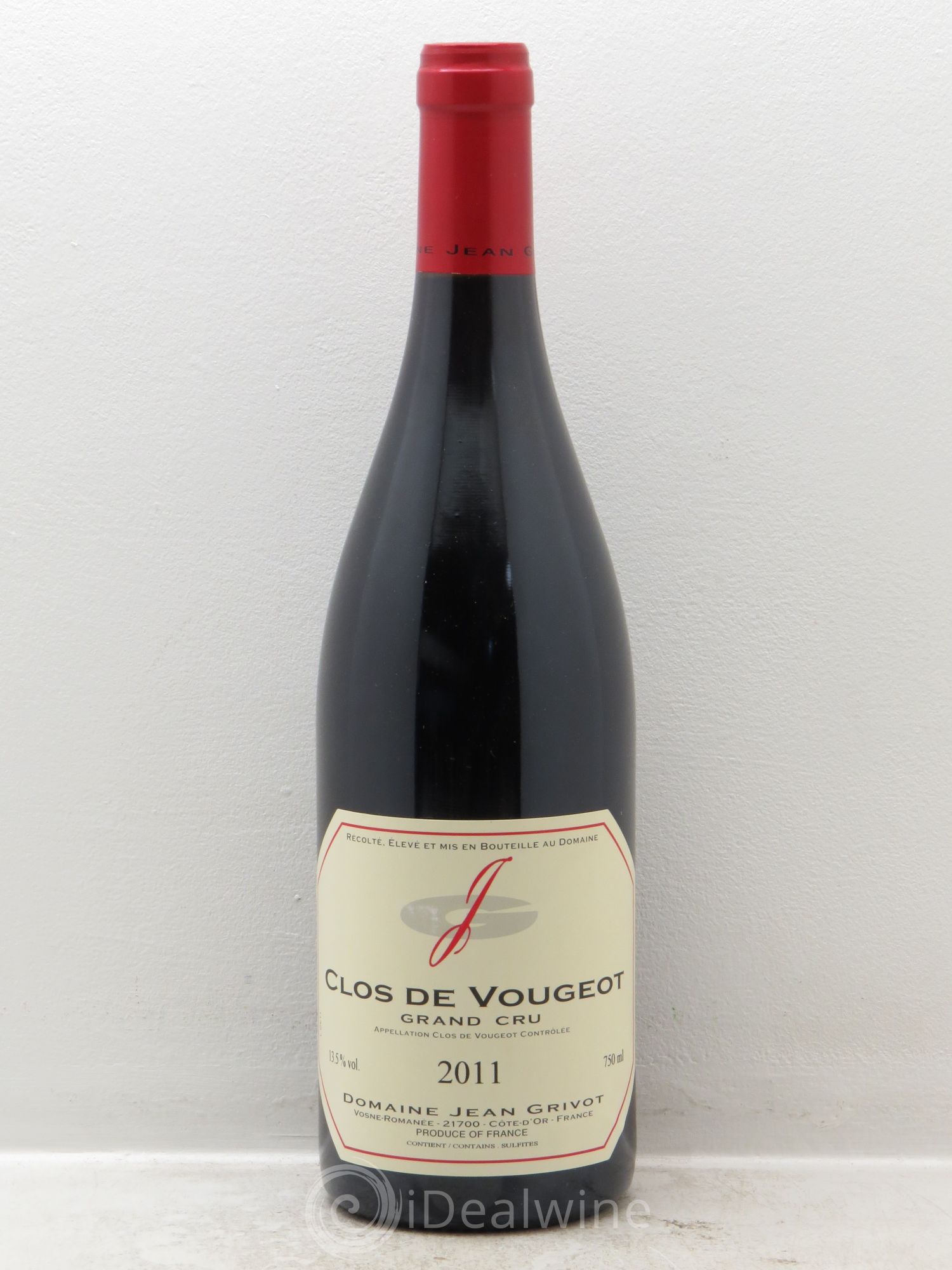 Clos de Vougeot Grand Cru Jean Grivot 2011 - Lot de 1 bouteille - 0