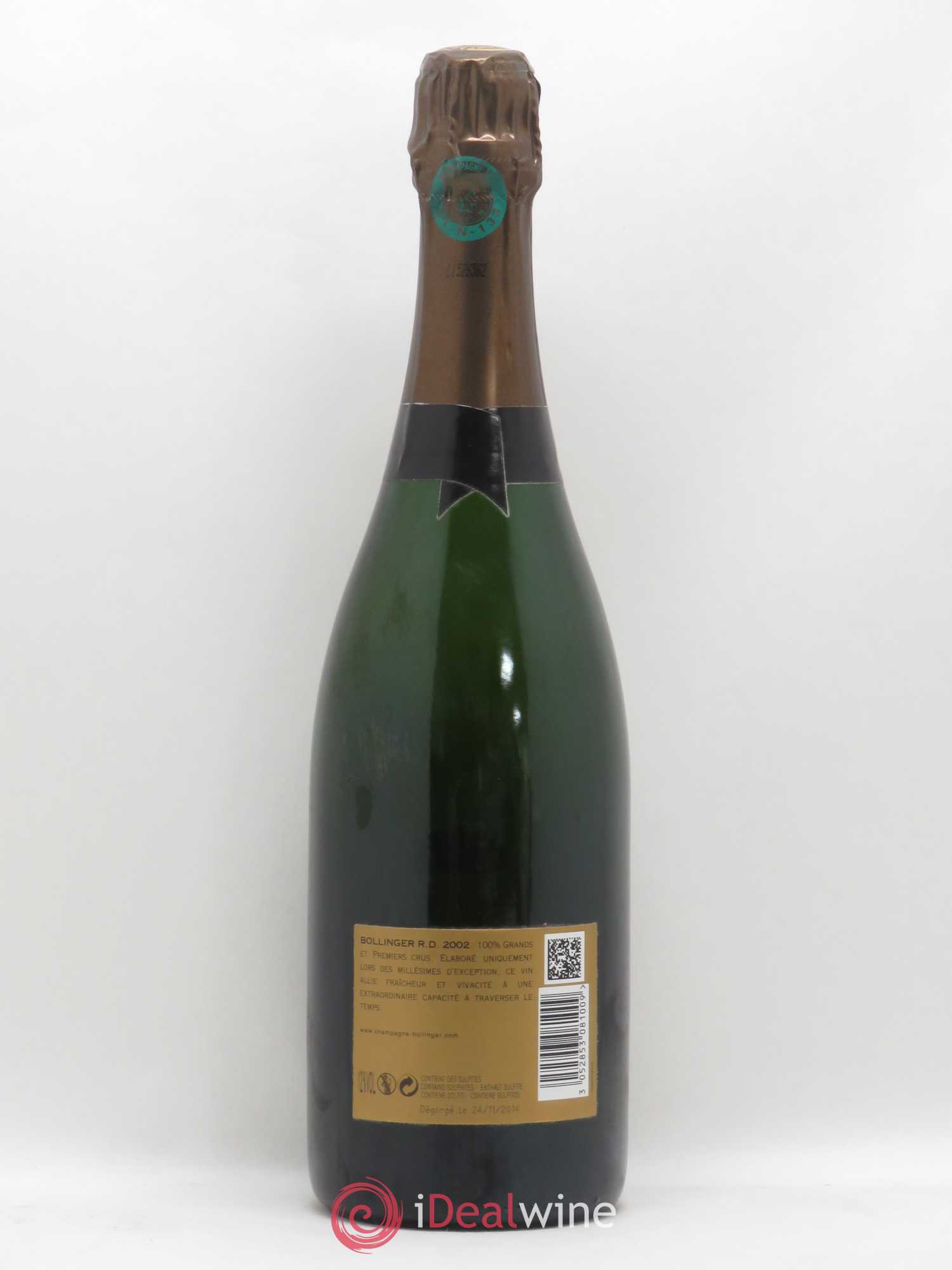 R.D. Extra-Brut Bollinger 2002 - Lot de 1 bouteille - 1
