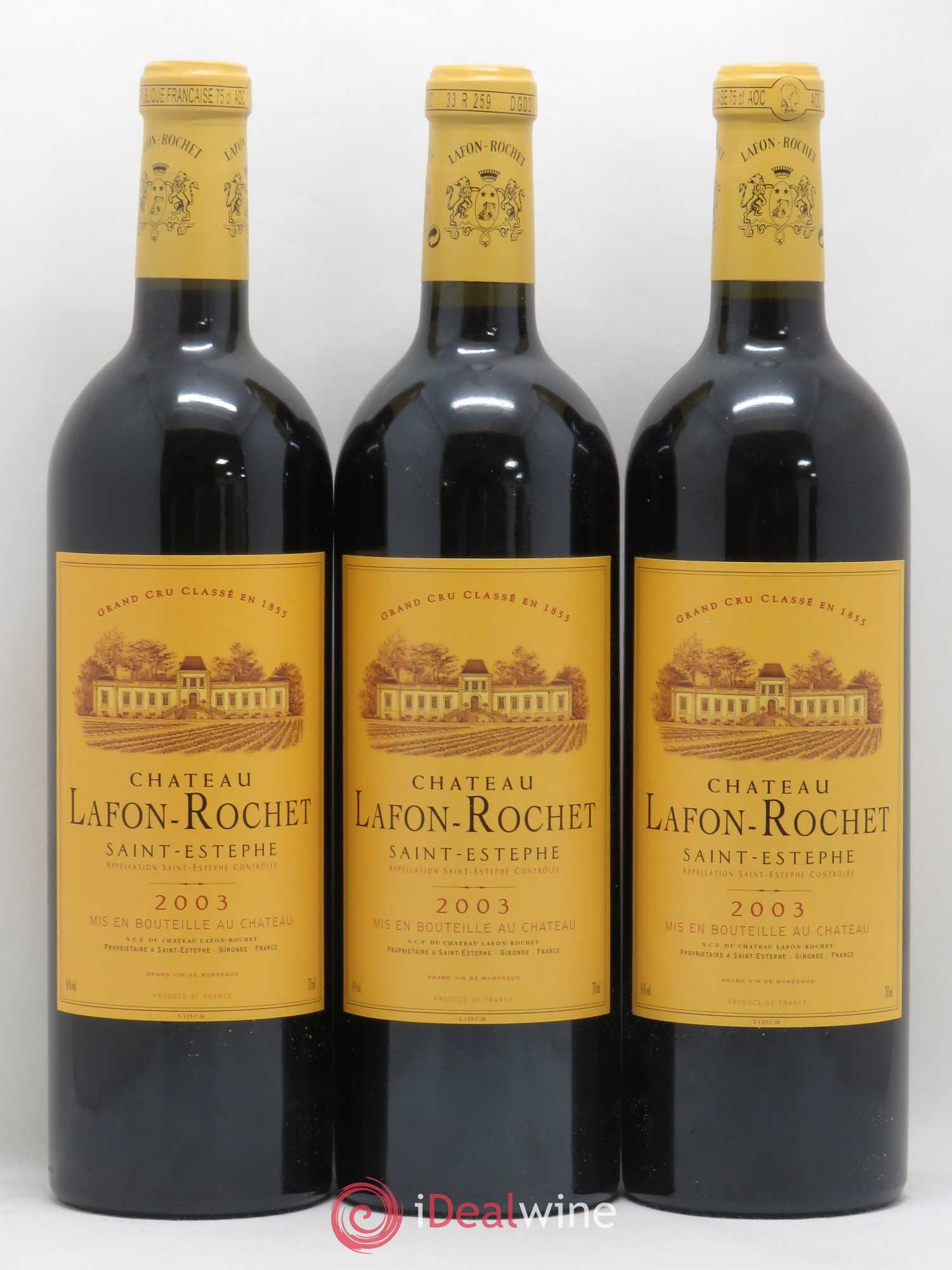 Château Lafon Rochet 4ème Grand Cru Classé 2003 - Lot de 6 bouteilles - 2