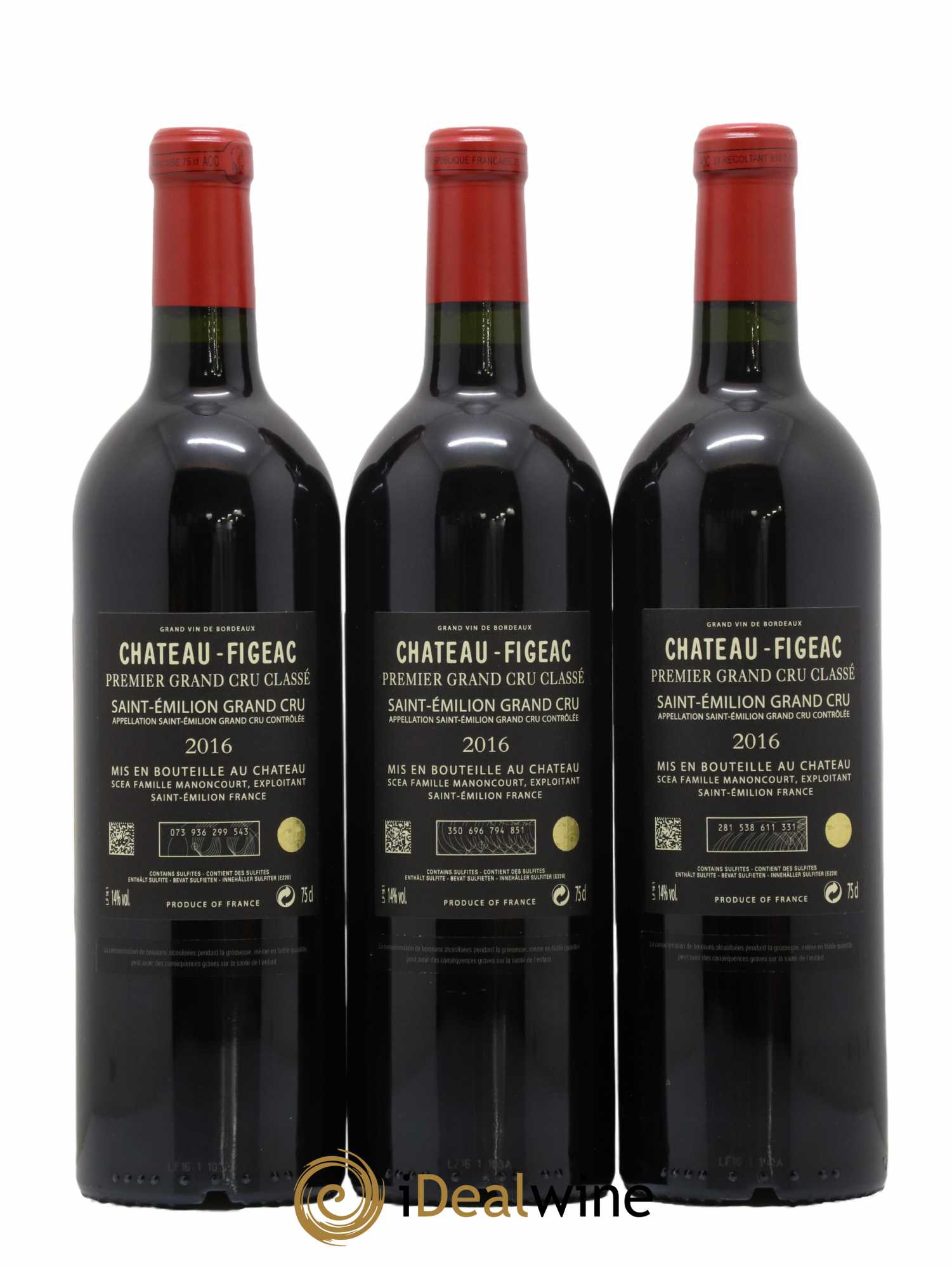 Château Figeac 1er Grand Cru Classé A 2016 - Lot de 12 bouteilles - 6
