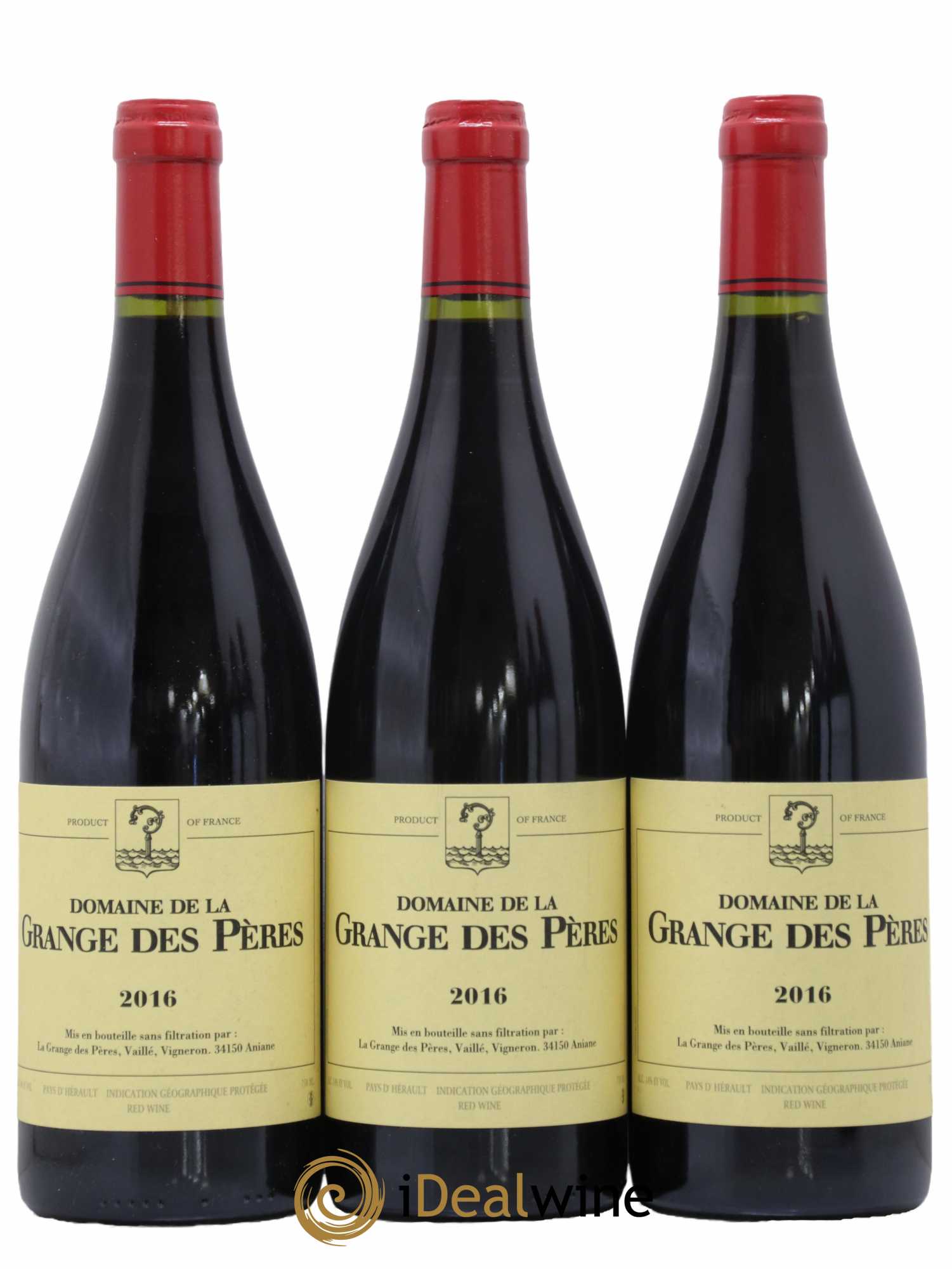 Pays d'Hérault Grange des Pères Laurent Vaillé 2016 - Lot de 3 bouteilles - 0