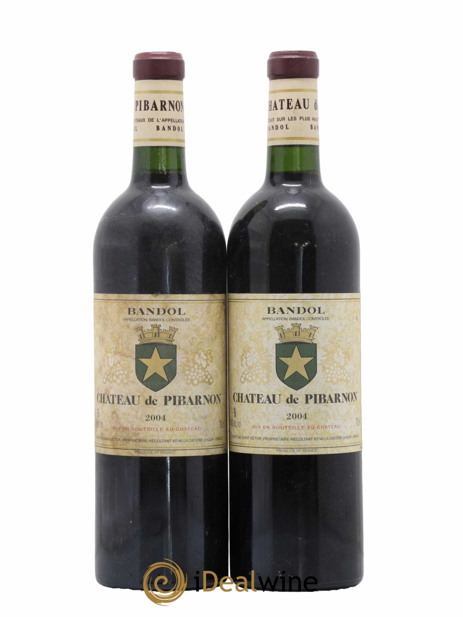 Bandol Château de Pibarnon Comte de Saint-Victor 2004 - Lot de 2 bouteilles - 0