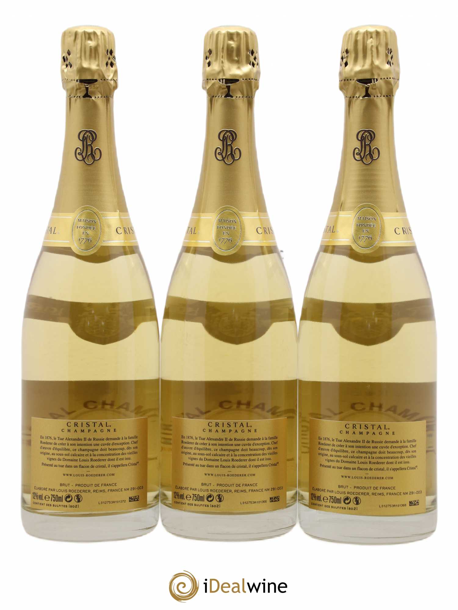 Cristal Louis Roederer 2008 - Lot de 3 bouteilles - 1