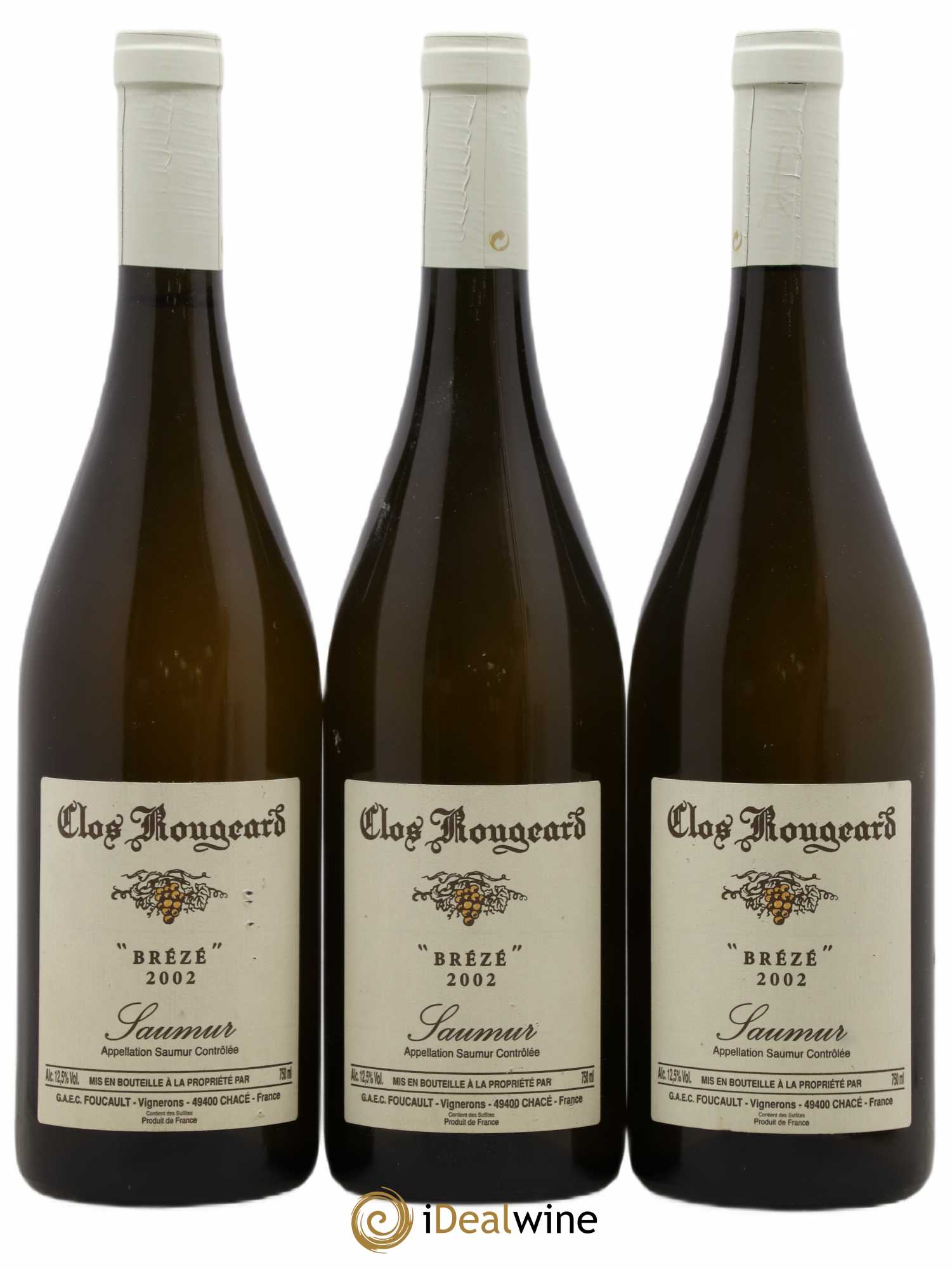 Saumur Brézé Clos Rougeard 2002 - Lot de 3 bouteilles - 0