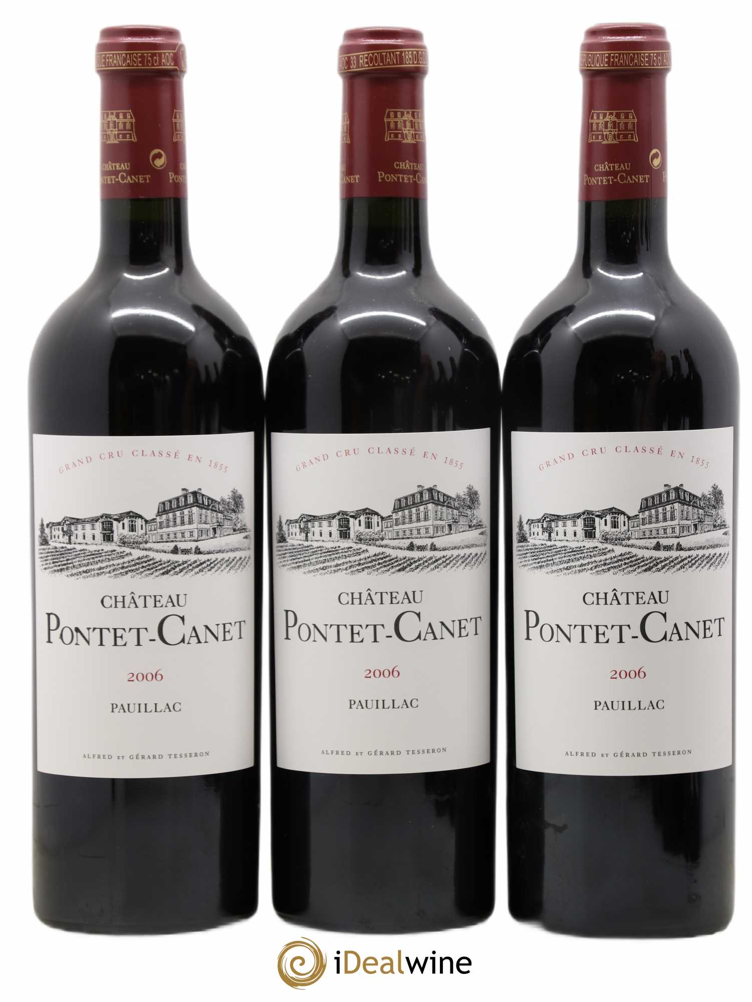 Château Pontet Canet 5ème Grand Cru Classé 2006 - Lot de 6 bouteilles - 1