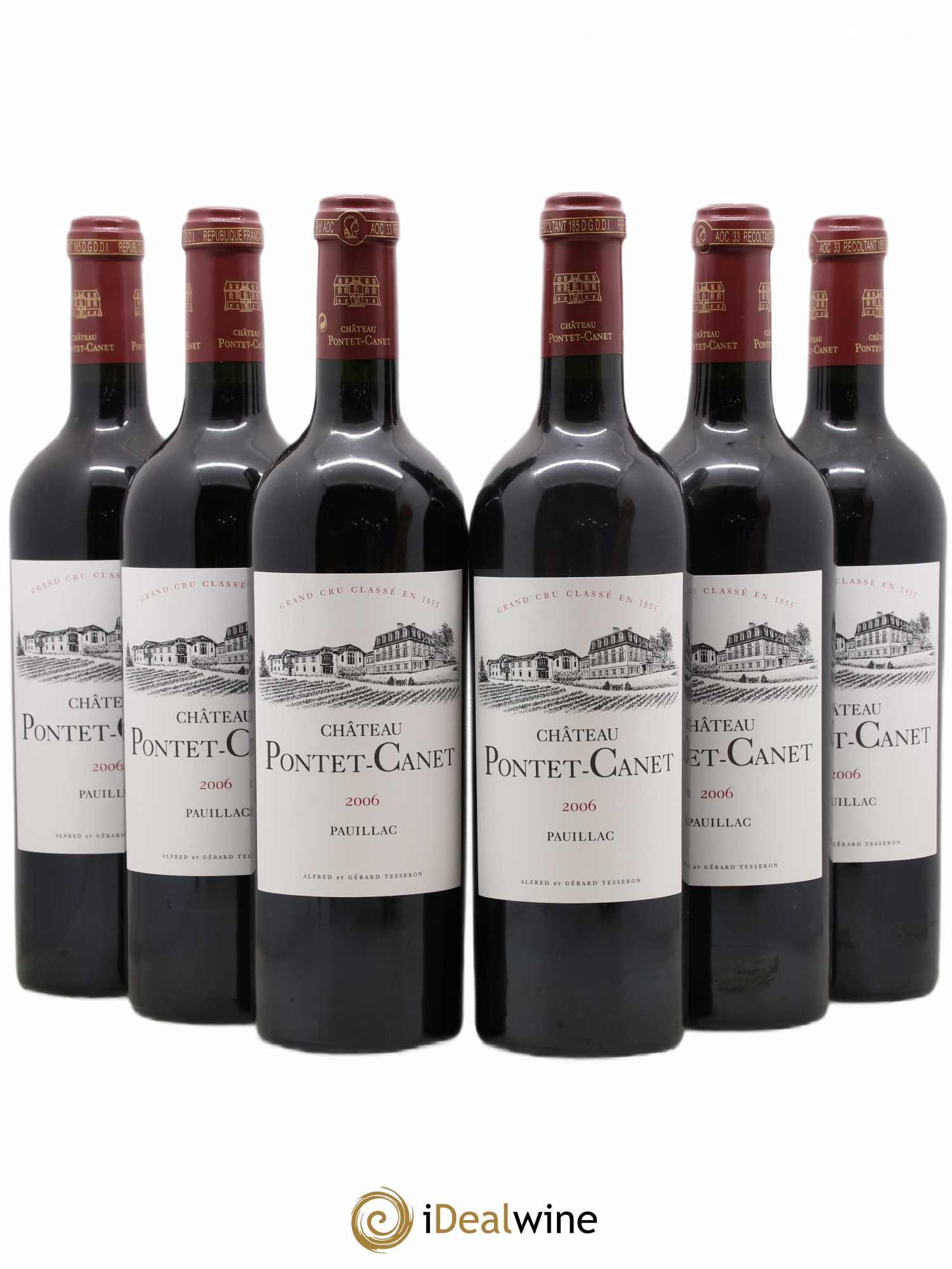Château Pontet Canet 5ème Grand Cru Classé 2006 - Lot de 6 bouteilles - 0