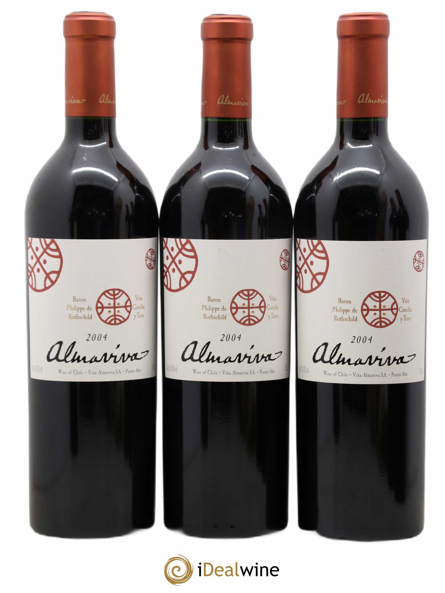 Chili Almaviva Baron P. de Rothschild Concha y Toro 2004 - Lot de 6 bouteilles - 2