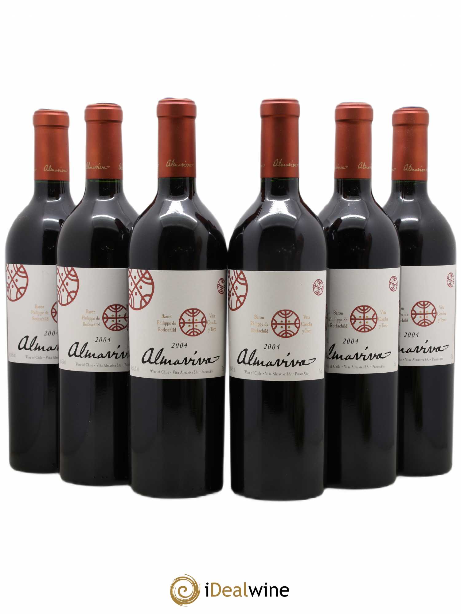 Chili Almaviva Baron P. de Rothschild Concha y Toro 2004 - Lot de 6 bouteilles - 0