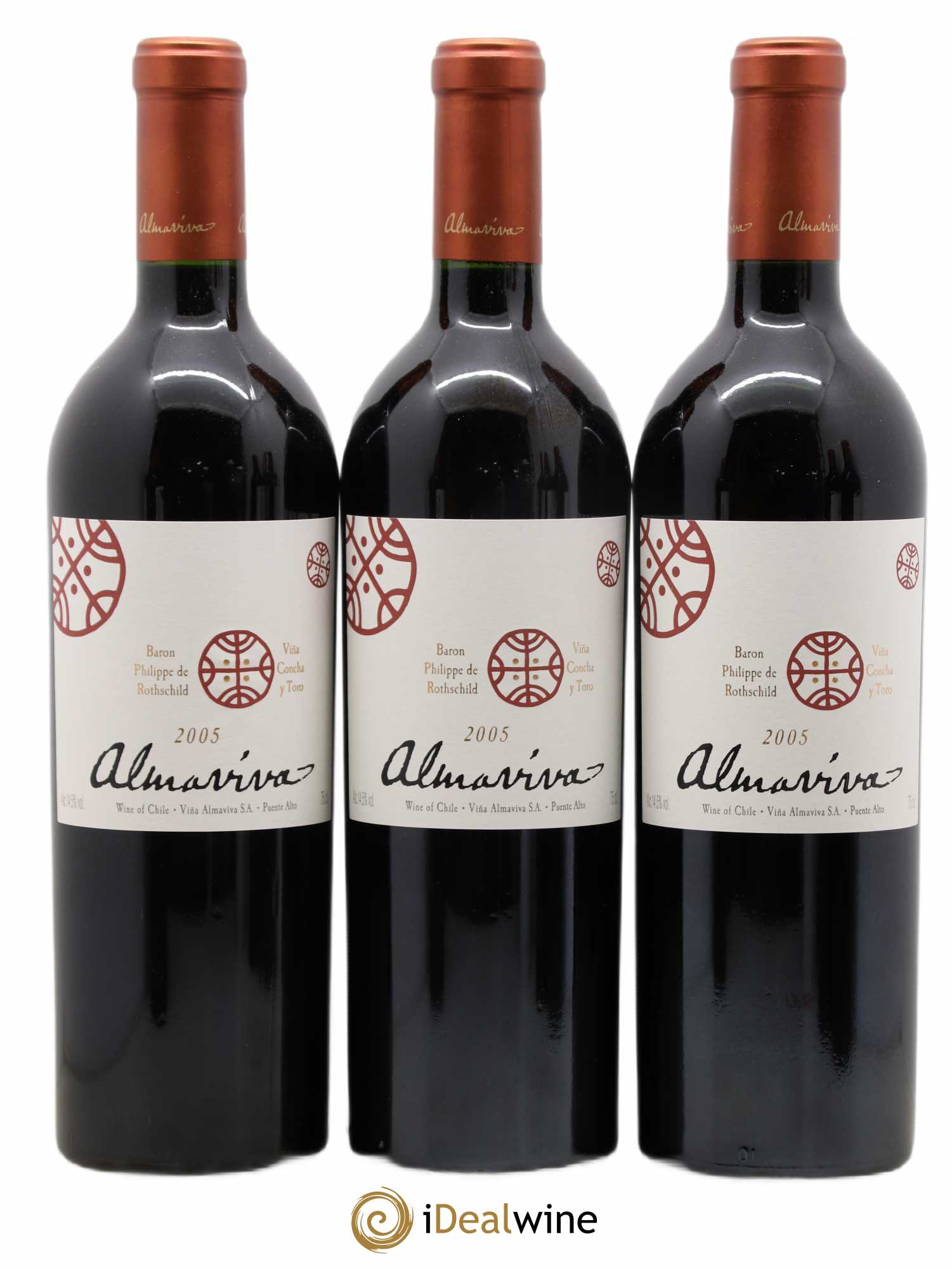 Chili Almaviva Baron P. de Rothschild Concha y Toro 2005 - Lot de 6 bouteilles - 1