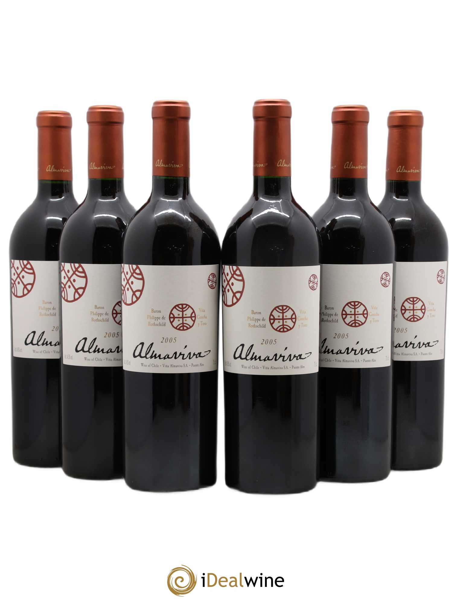 Chili Almaviva Baron P. de Rothschild Concha y Toro 2005 - Lot de 6 bouteilles - 0