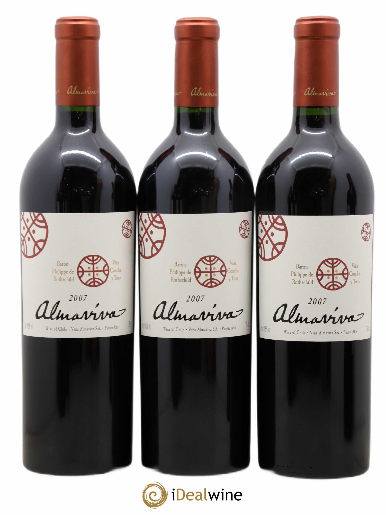 Chili Almaviva Baron P. de Rothschild Concha y Toro 2007 - Posten von 6 Flaschen - 2