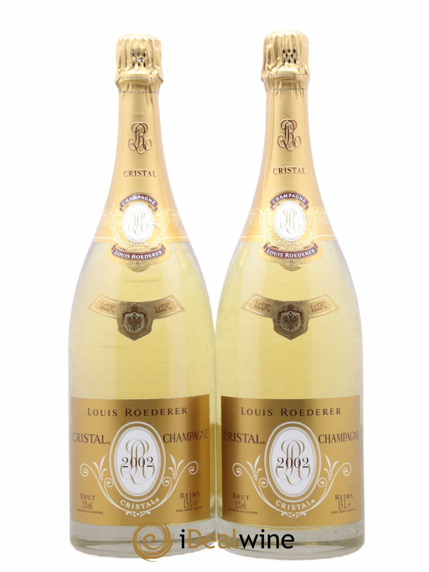 Cristal Louis Roederer 2002 - Lot de 2 magnums - 0