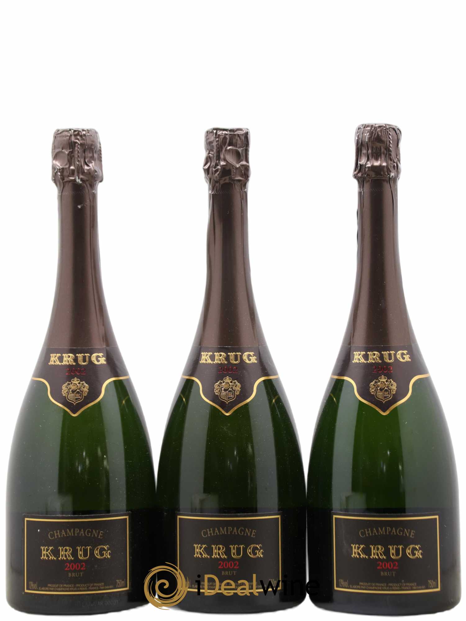 Vintage Krug 2002 - Lot de 3 bouteilles - 0