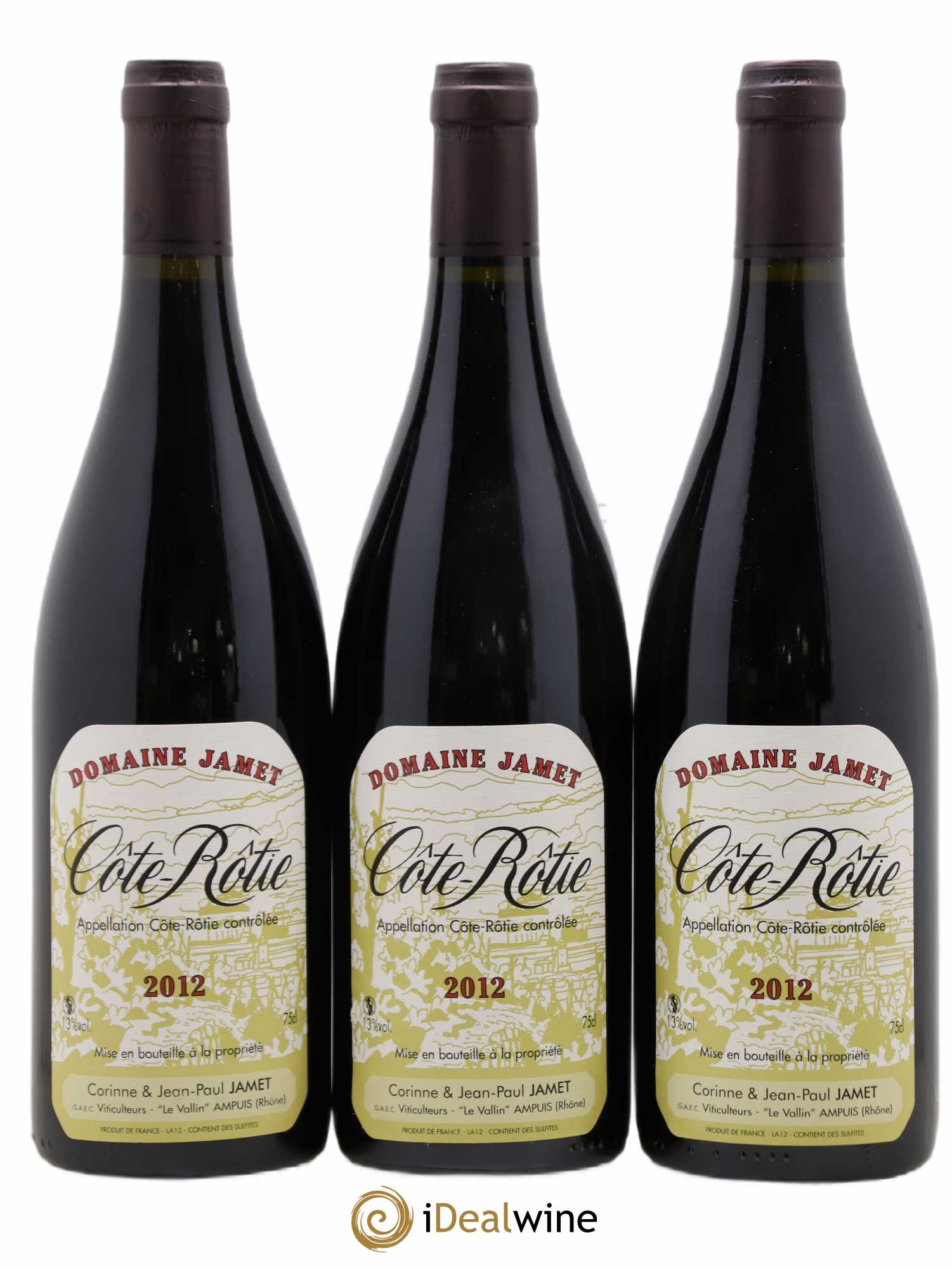 Côte-Rôtie Jamet (Domaine) 2012 - Lot de 3 bouteilles - 0