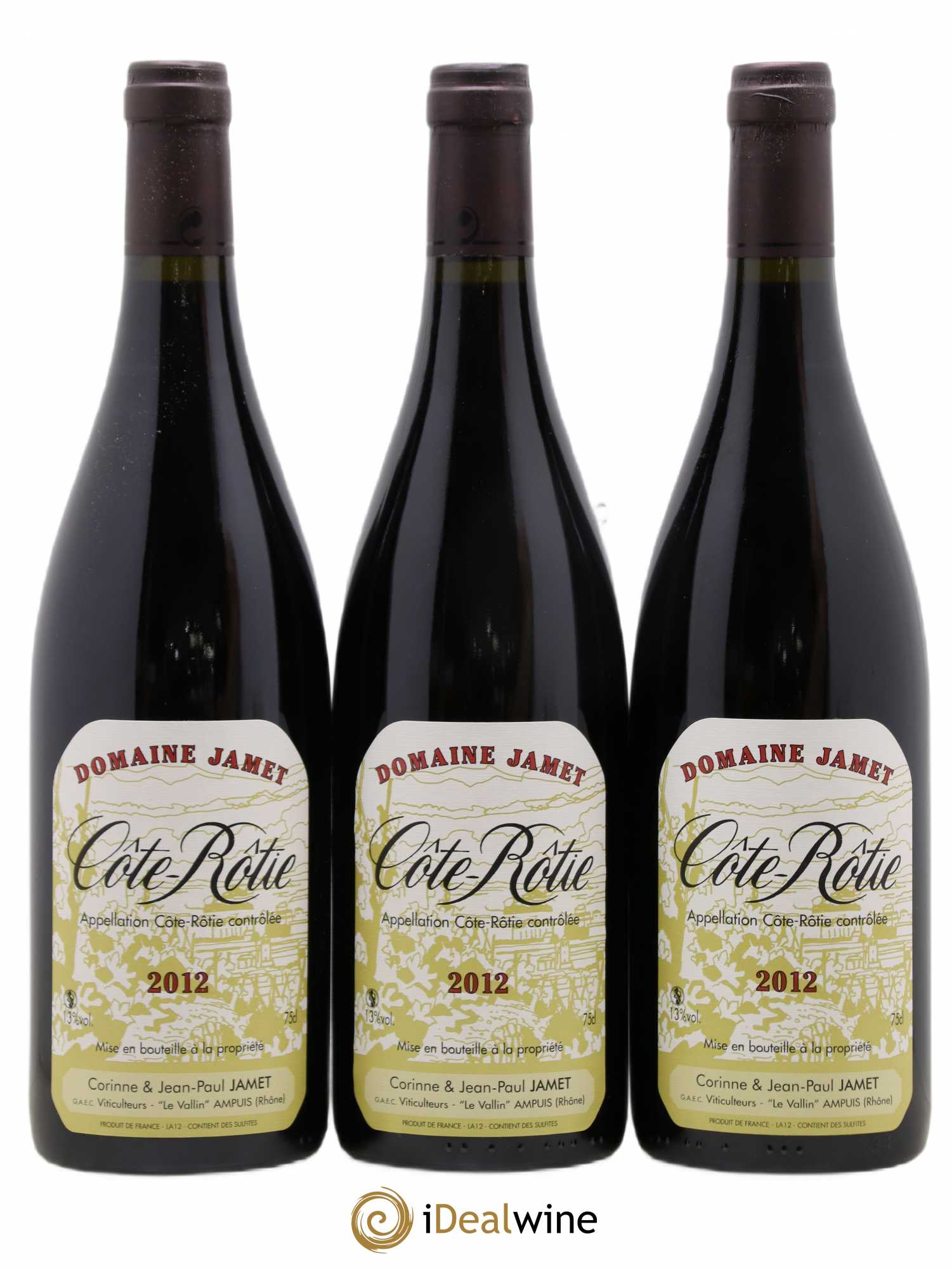 Côte-Rôtie Jamet (Domaine) 2012 - Lot de 3 bouteilles - 0