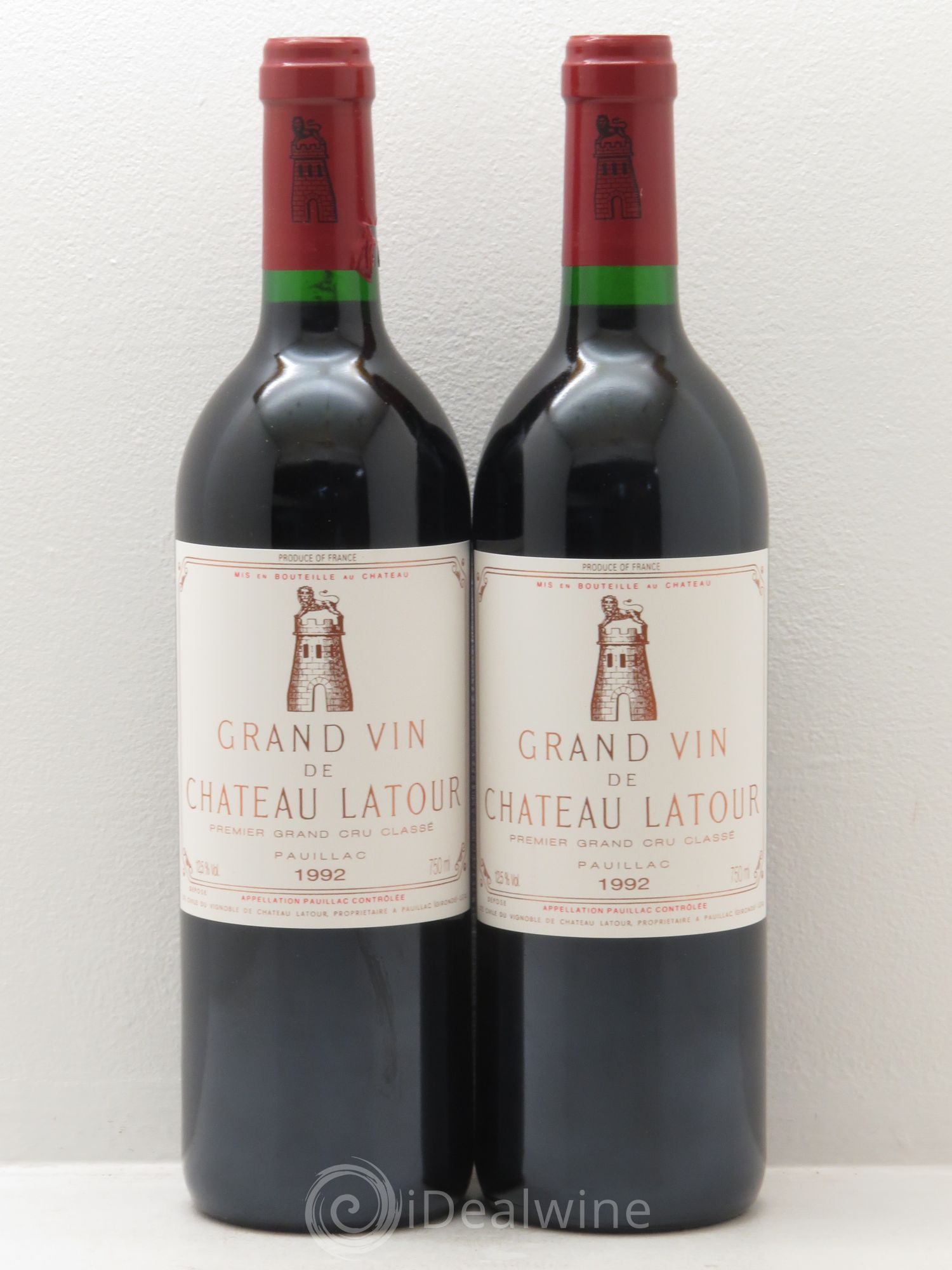 Château Latour 1er Grand Cru Classé 1992 - Lot de 2 bouteilles - 0