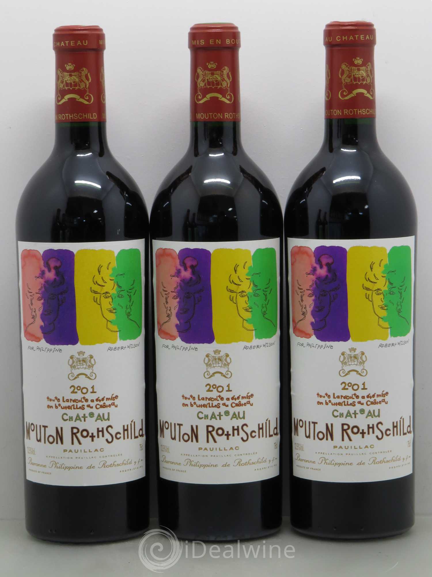 Château Mouton Rothschild 1er Grand Cru Classé 2001 - Lot de 12 bouteilles - 1