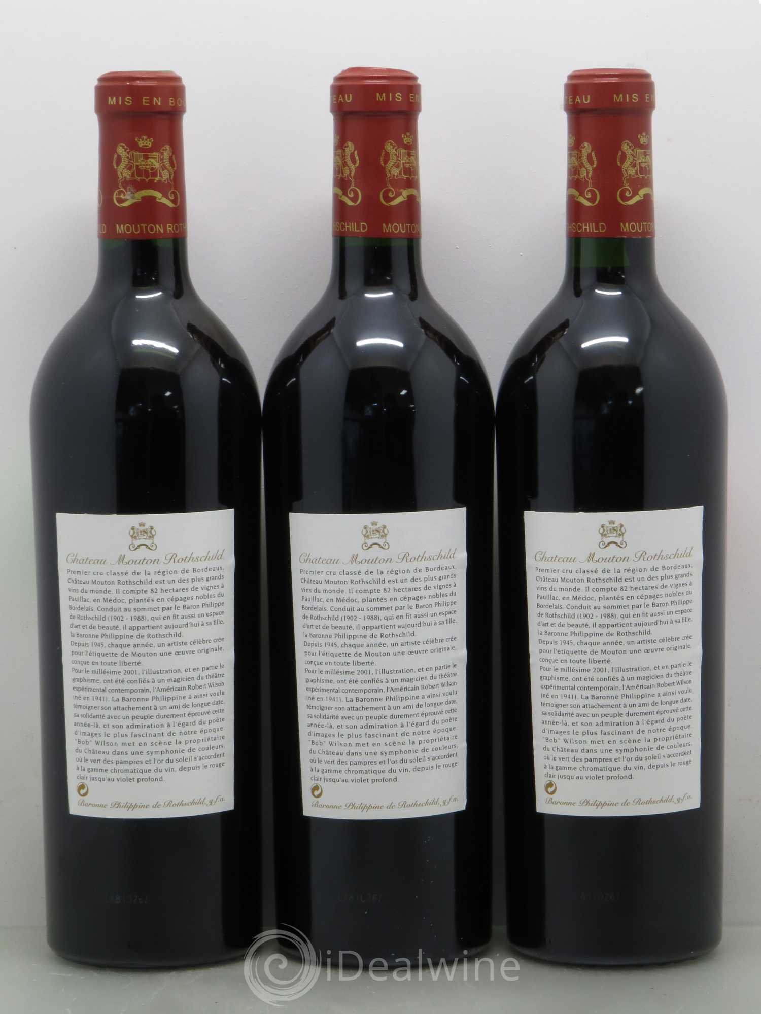 Château Mouton Rothschild 1er Grand Cru Classé 2001 - Lot de 12 bouteilles - 8