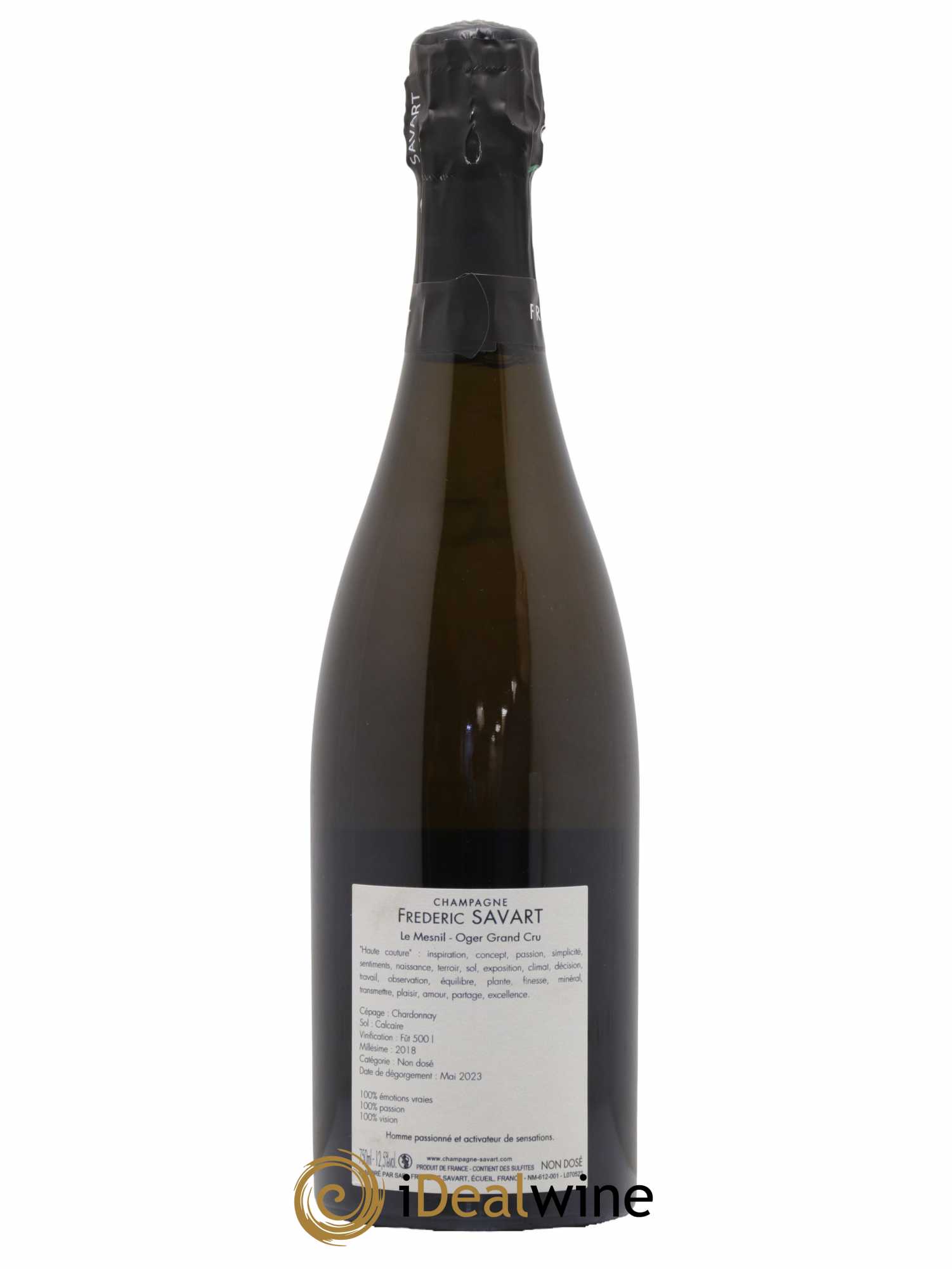 Haute Couture Le Mesnil sur Oger Extra-Brut Savart 2018 - Lot de 1 bouteille - 1