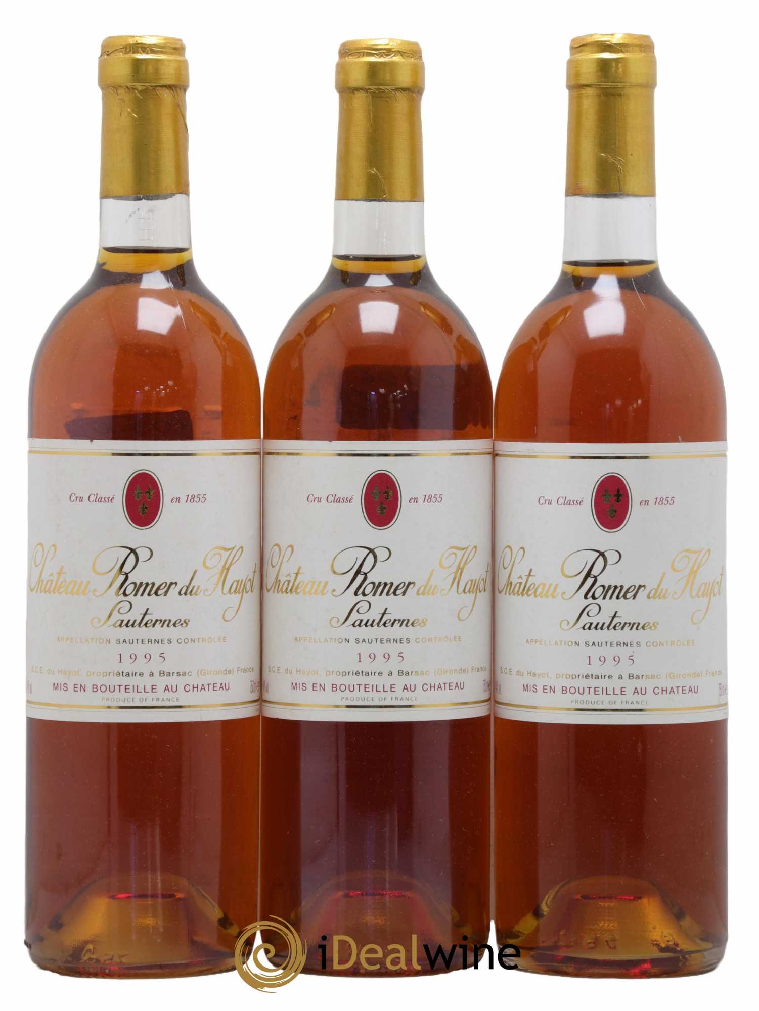 Château Romer du Hayot 2ème Grand Cru Classé 1995 - Lotto di 3 bottiglie - 0