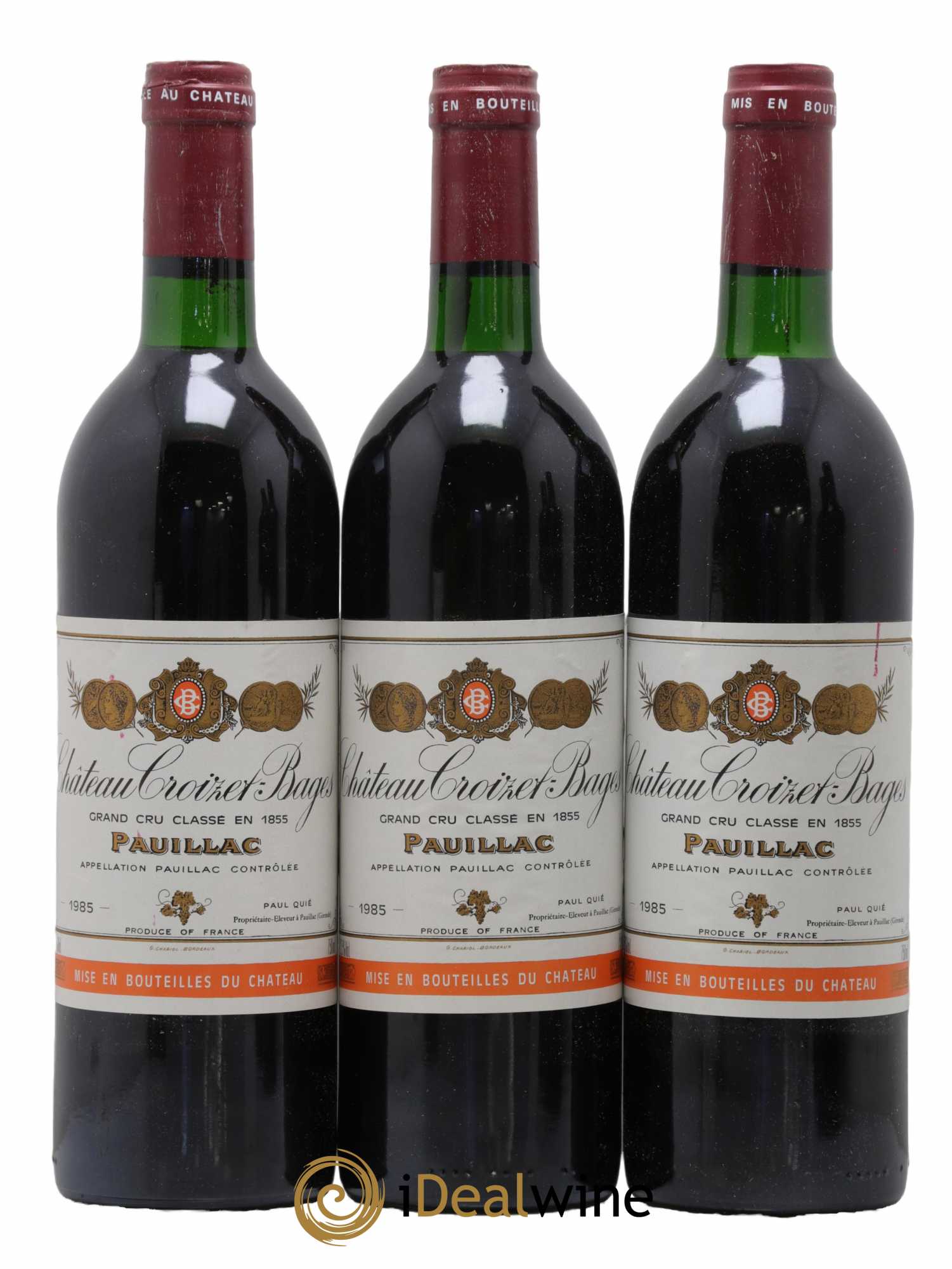 Château Croizet Bages 5ème Grand Cru Classé 1985 - Lot de 6 bouteilles - 1