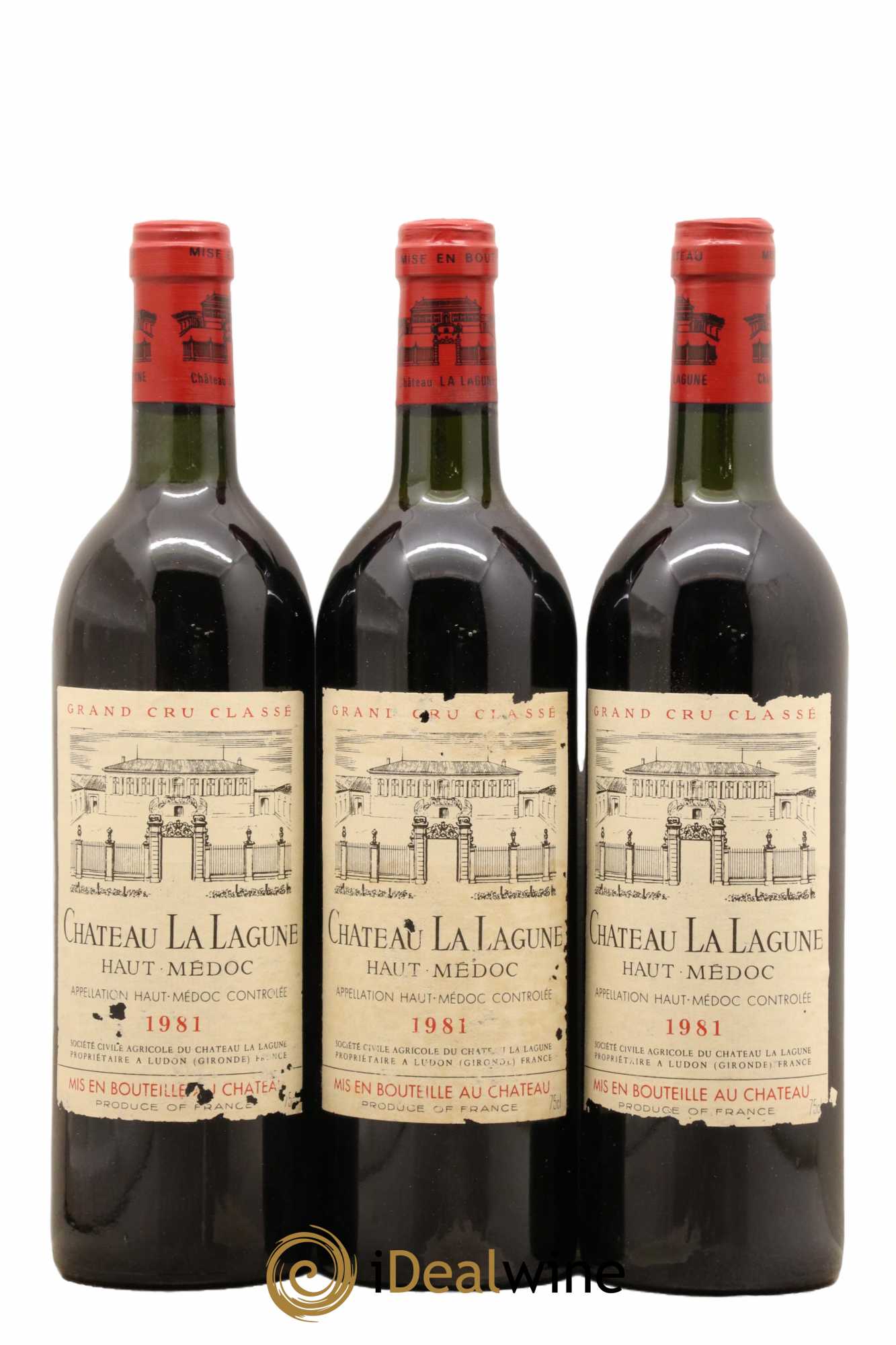 Château la Lagune 3ème Grand Cru Classé 1981 - Lot de 3 bouteilles - 0