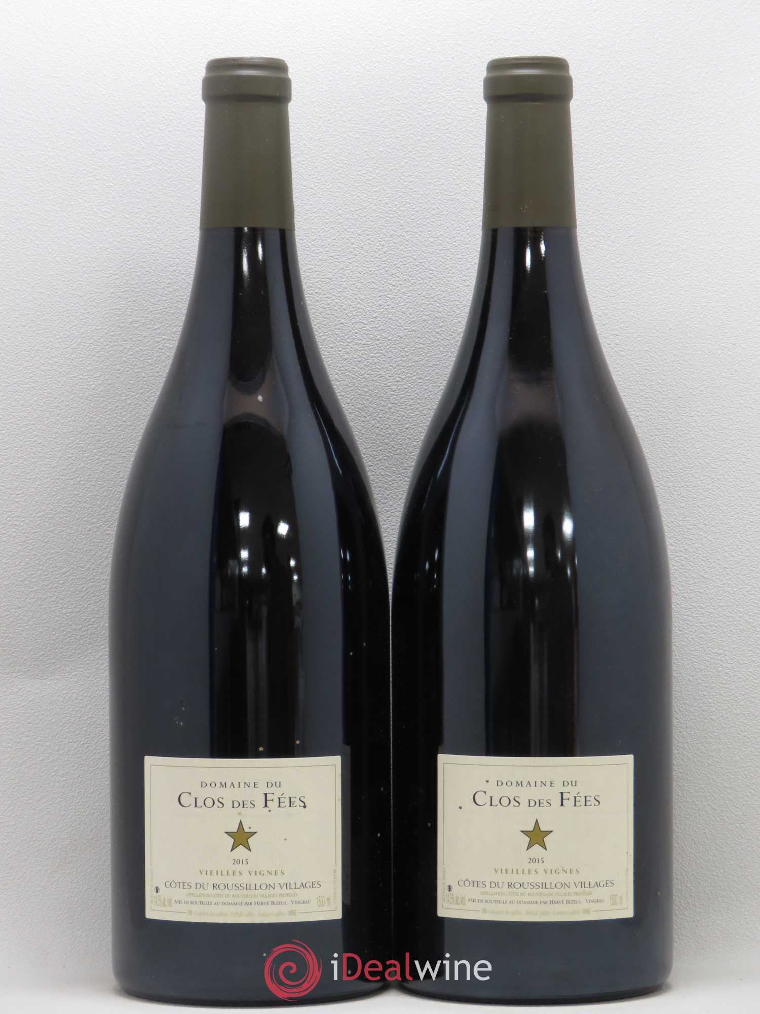 Côtes du Roussillon Villages Clos des Fées Vieilles vignes Hervé Bizeul 2015 - Lot de 2 magnums - 0