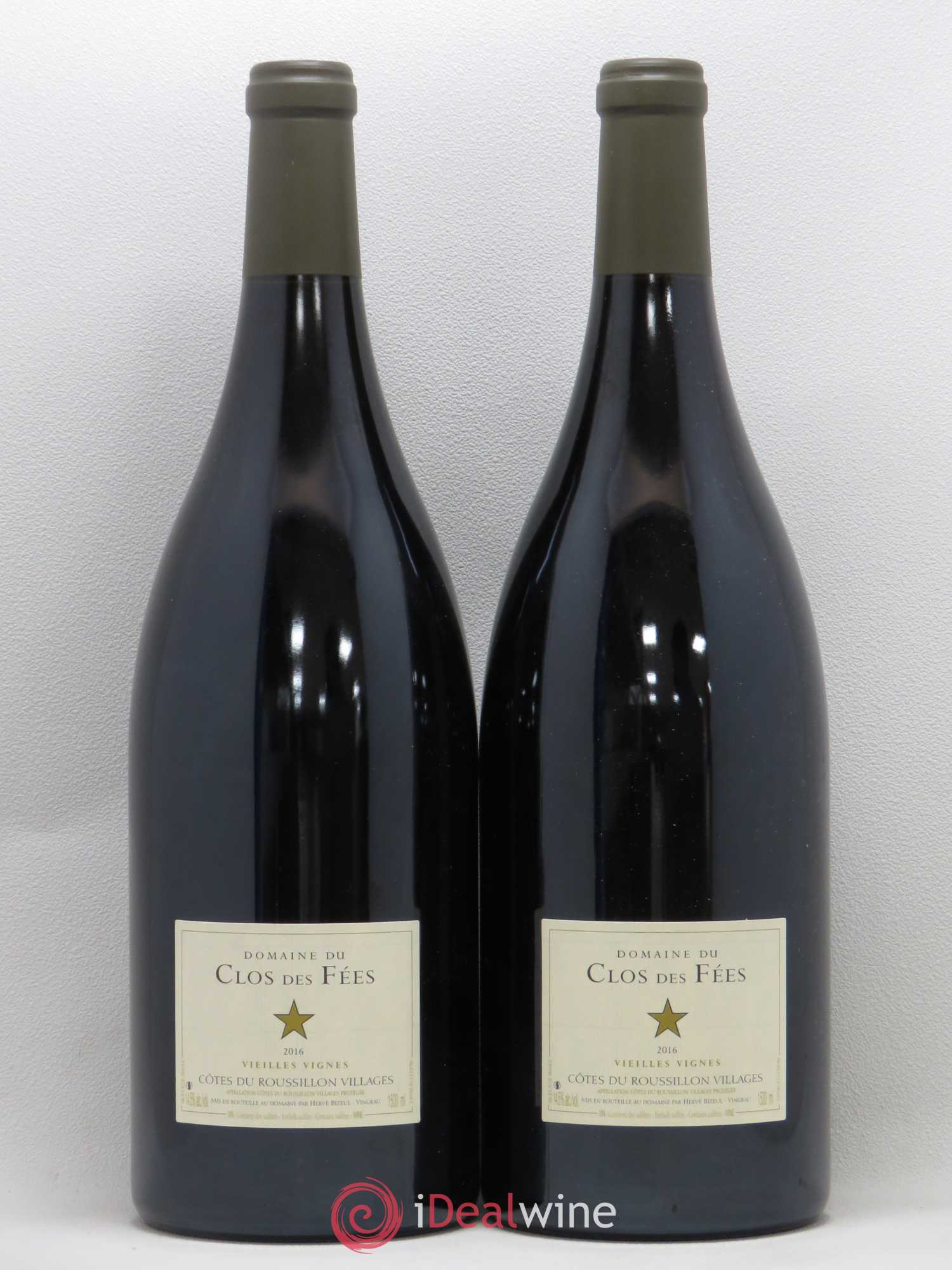 Côtes du Roussillon Villages Clos des Fées Vieilles vignes Hervé Bizeul 2016 - Lot de 2 magnums - 0