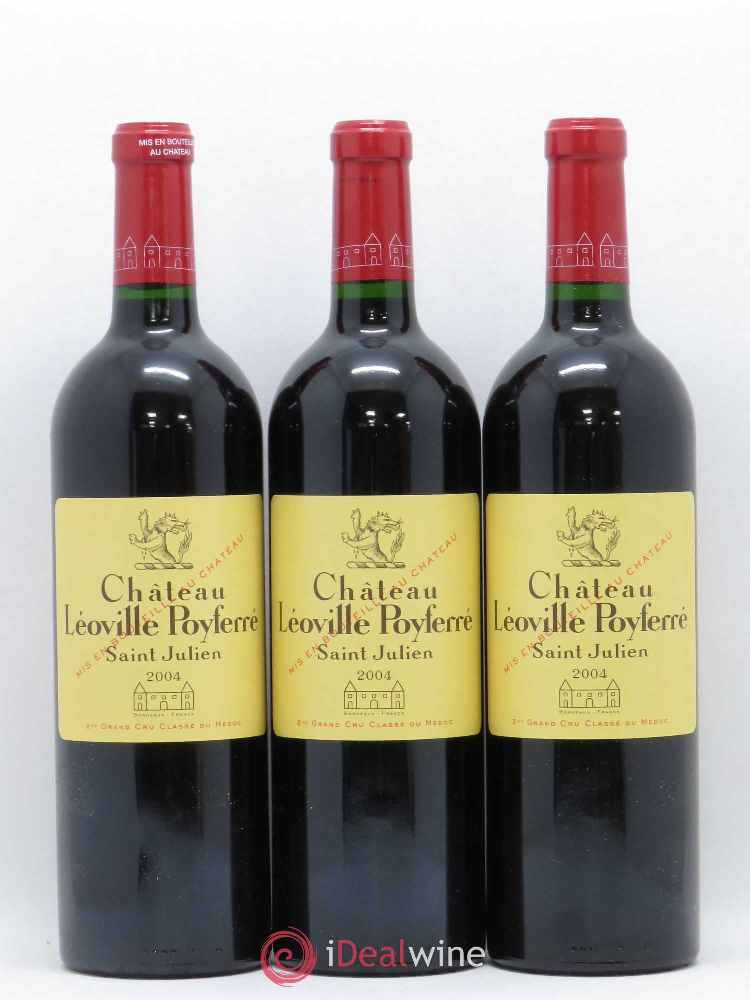 Château Léoville Poyferré 2ème Grand Cru Classé 2004 - Lot de 3 bouteilles - 0
