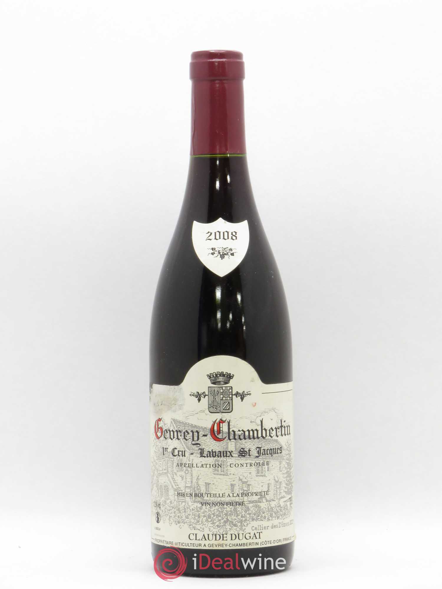 Gevrey-Chambertin 1er Cru Lavaux Saint-Jacques Claude Dugat 2008 - Lot de 1 bouteille - 0