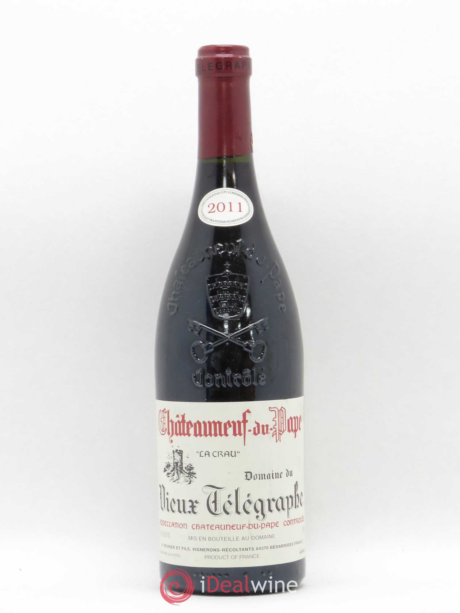 Châteauneuf-du-Pape Vieux Télégraphe (Domaine du) Vignobles Brunier 2011 - Lot de 1 bouteille - 0