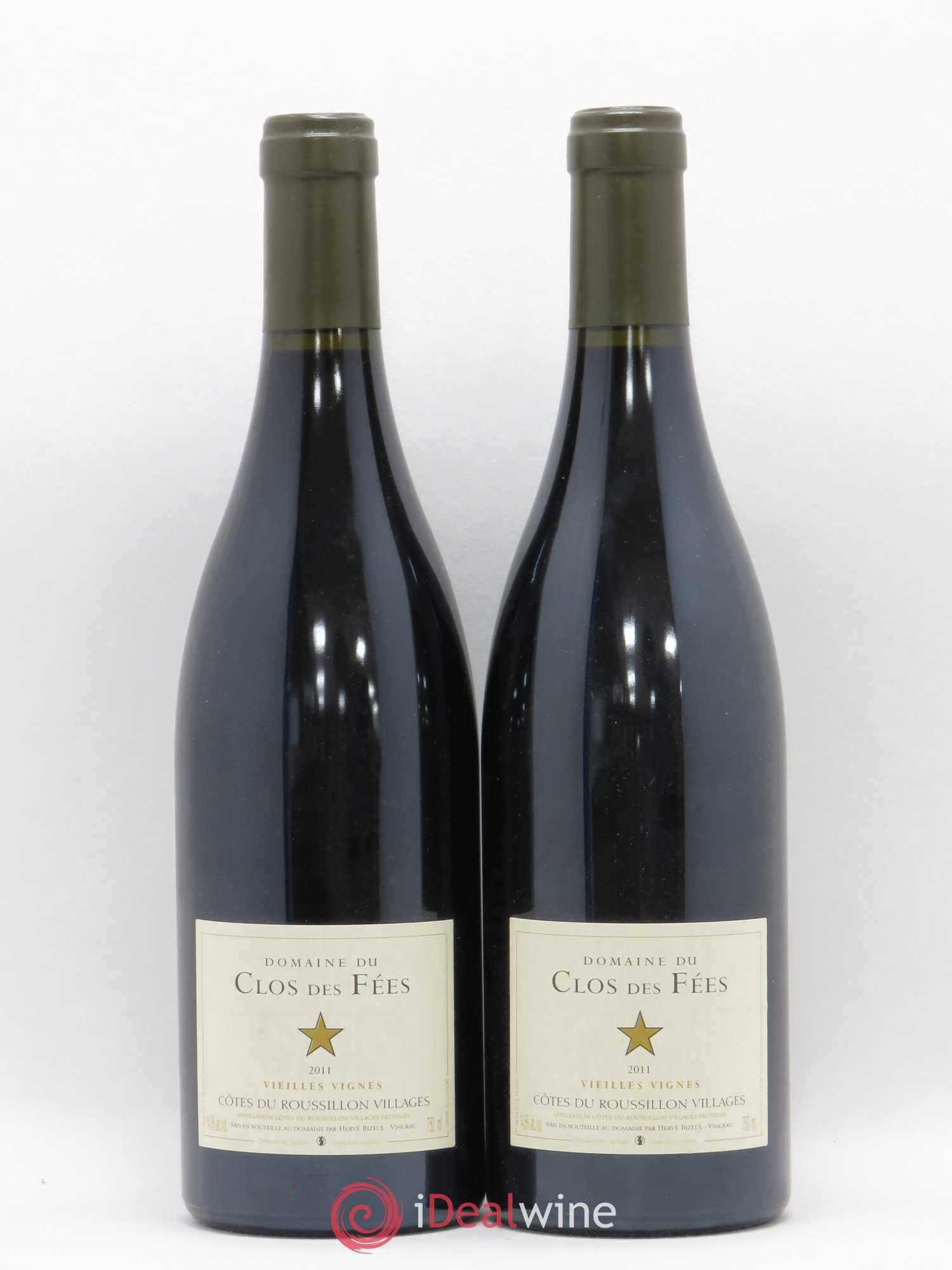 Côtes du Roussillon Villages Clos des Fées Vieilles vignes Hervé Bizeul 2011 - Lot de 2 bouteilles - 0